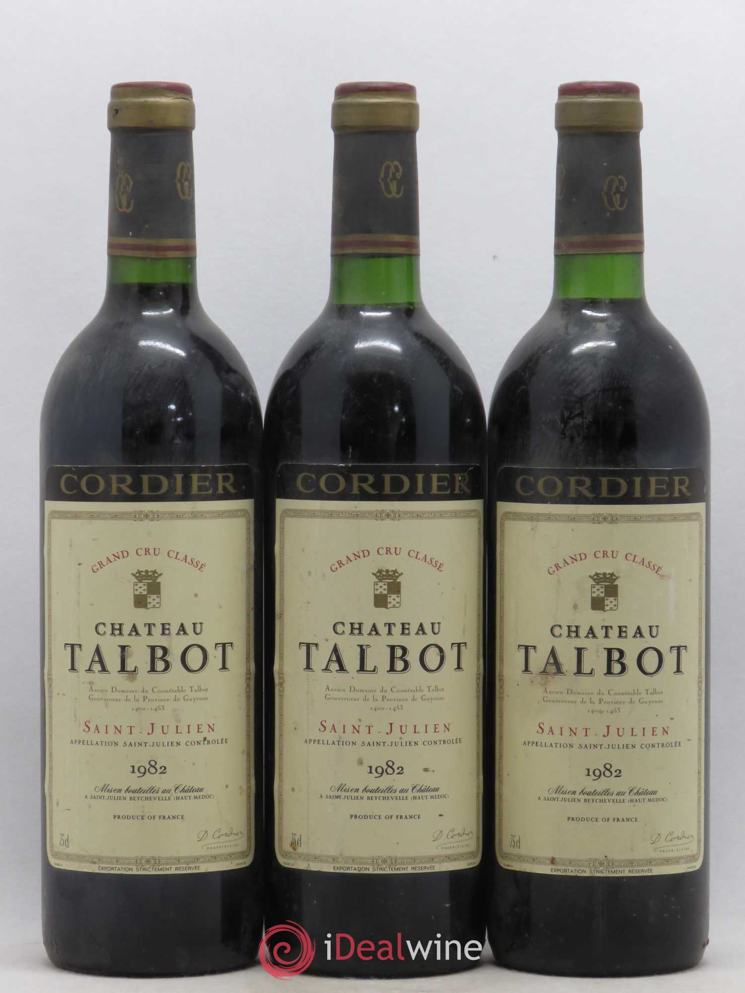 Château Talbot 4ème Grand Cru Classé 1982 - Lot de 6 bouteilles - 1
