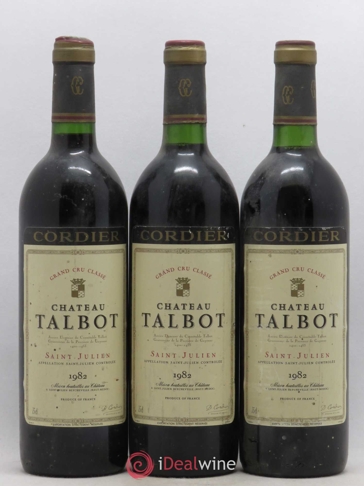 Château Talbot 4ème Grand Cru Classé 1982 - Lot de 6 bouteilles - 2