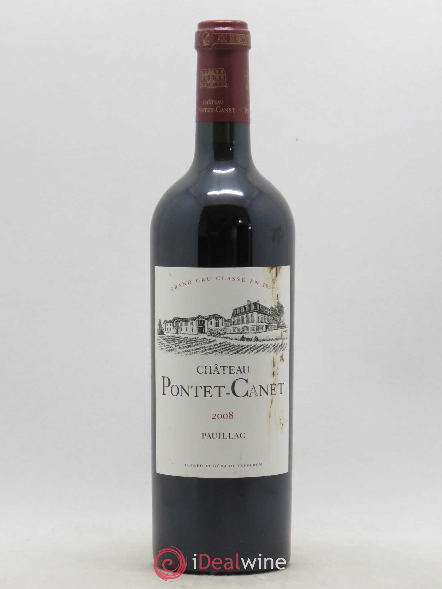 Château Pontet Canet 5ème Grand Cru Classé 2008 - Lot de 1 bouteille - 0