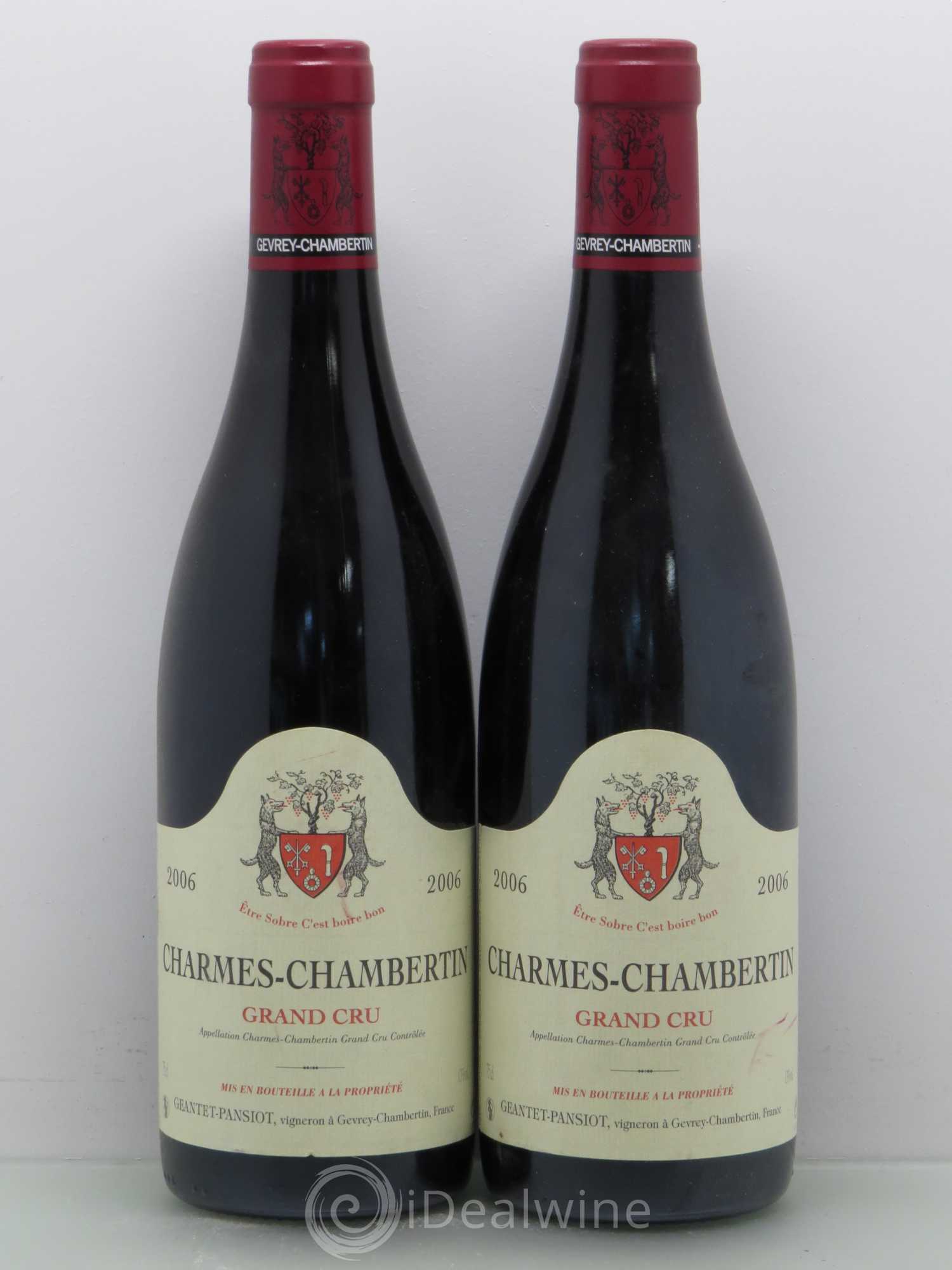 Charmes-Chambertin Grand Cru Geantet-Pansiot 2006 - Lot de 2 bouteilles - 0
