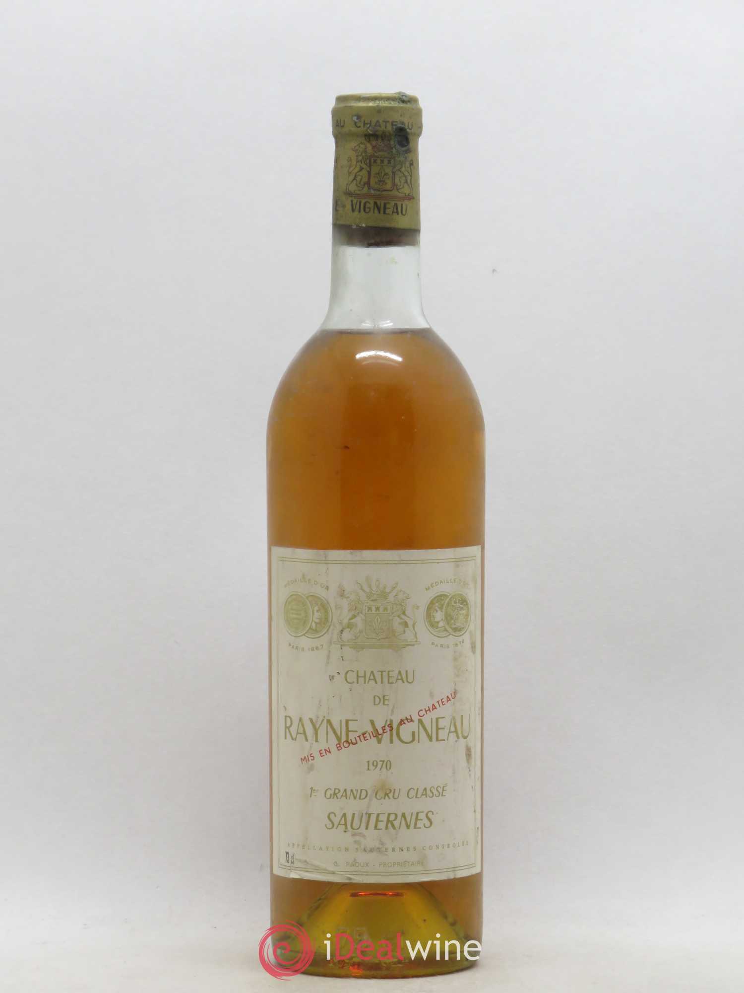 Château de Rayne Vigneau 1er Grand Cru Classé 1970 - Lotto di 1 bottiglia - 0