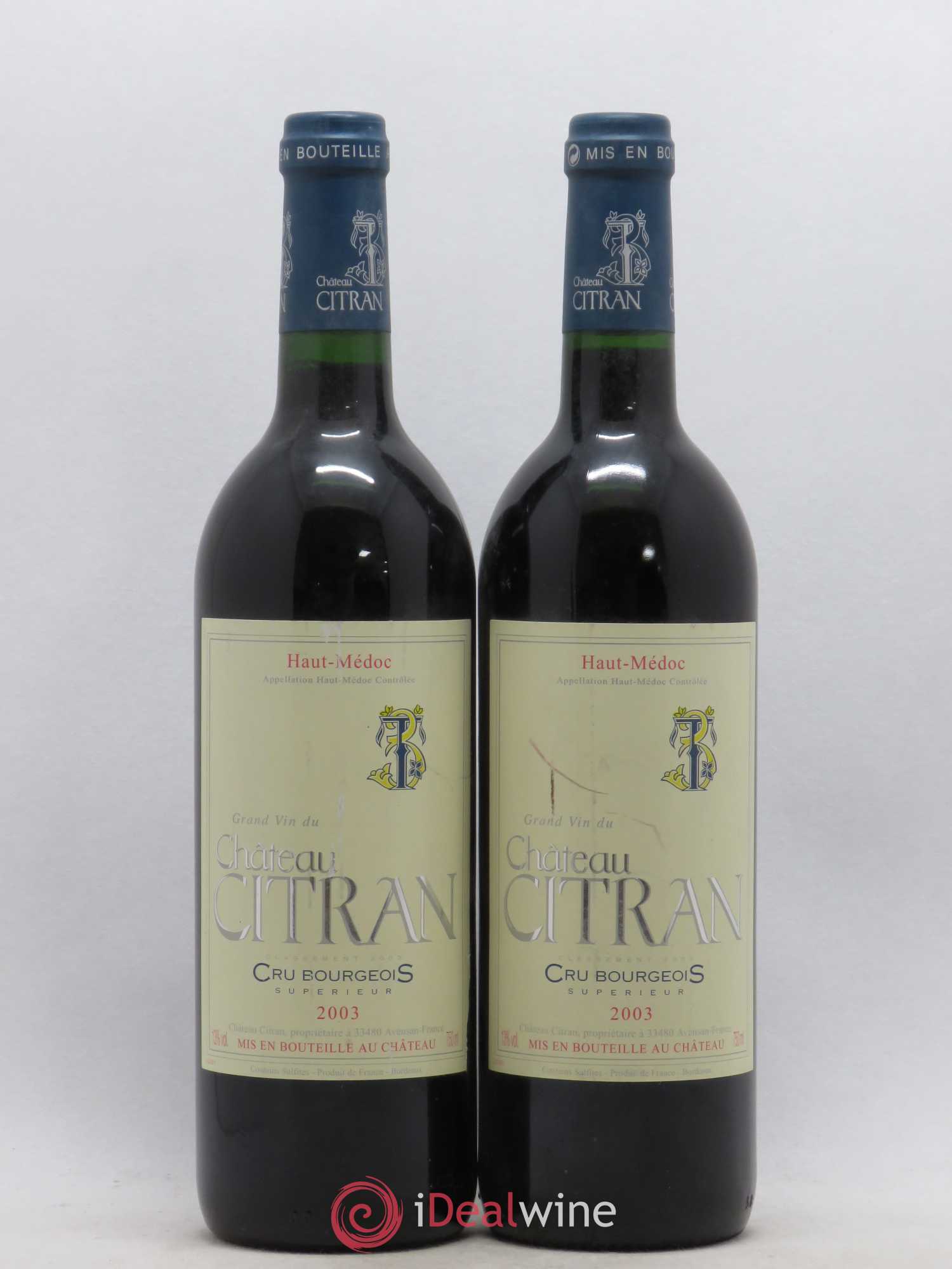 Château Citran Cru Bourgeois 2003 - Lot de 2 bouteilles - 0