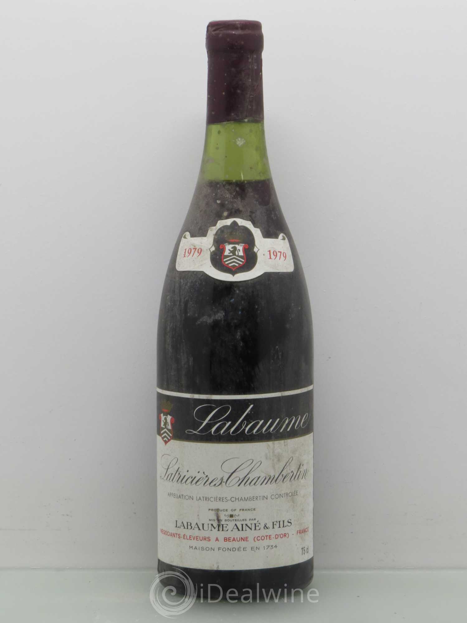 Latricières-Chambertin Grand Cru Maison Labaume 1979 - Lot de 1 bouteille - 0