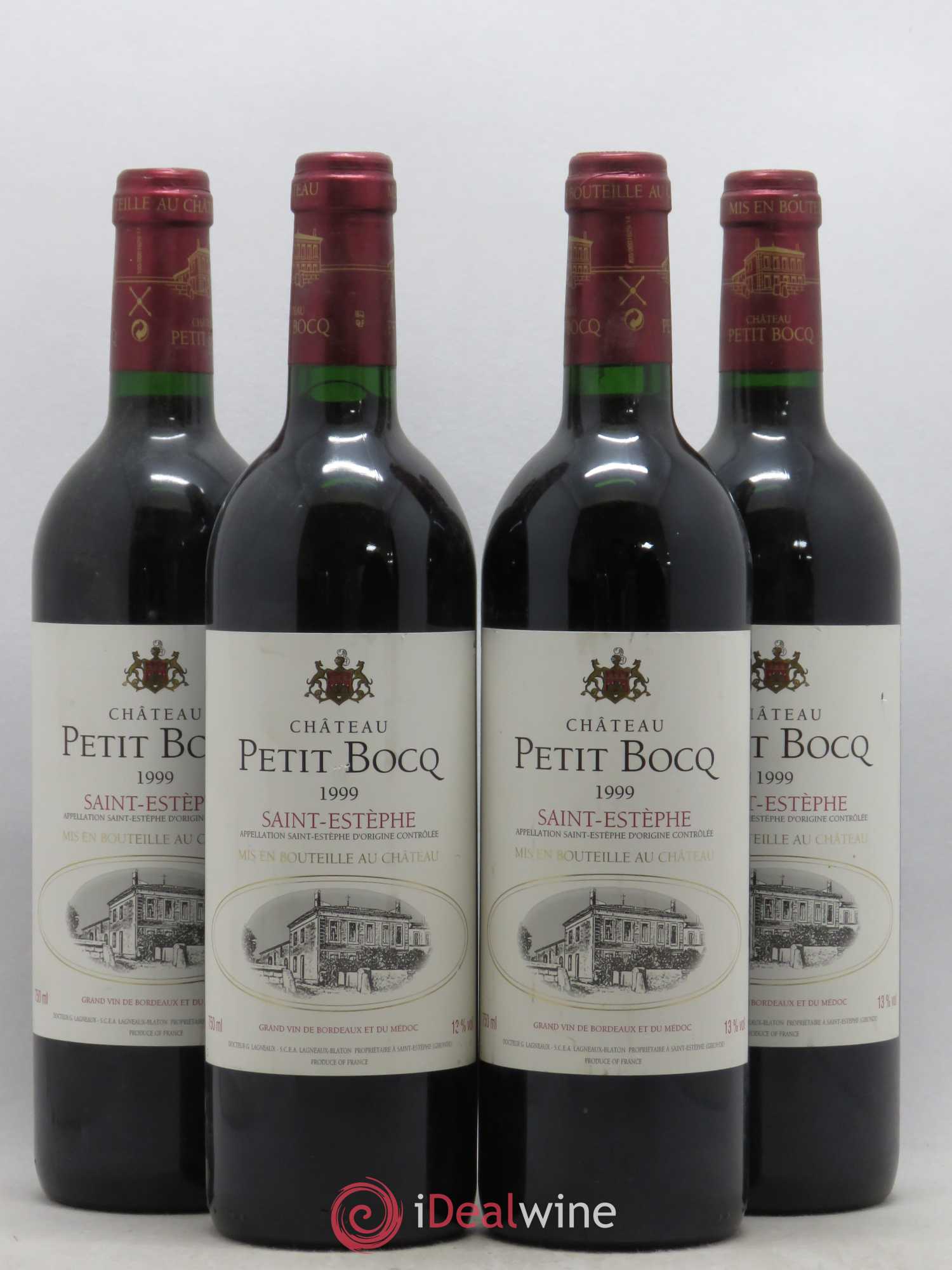 Château Petit Bocq Cru Bourgeois 1999 - Lot de 4 bouteilles - 0