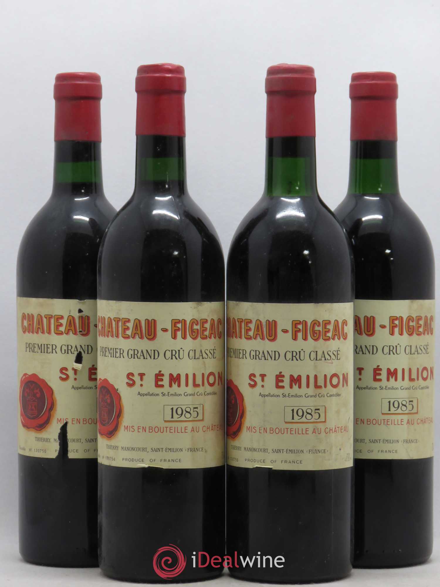 Château Figeac 1er Grand Cru Classé A 1985 - Lot de 4 bouteilles - 0