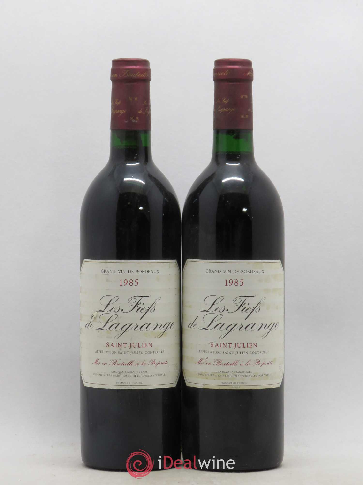 Les Fiefs de Lagrange Second Vin 1985 - Lot de 2 bouteilles - 0