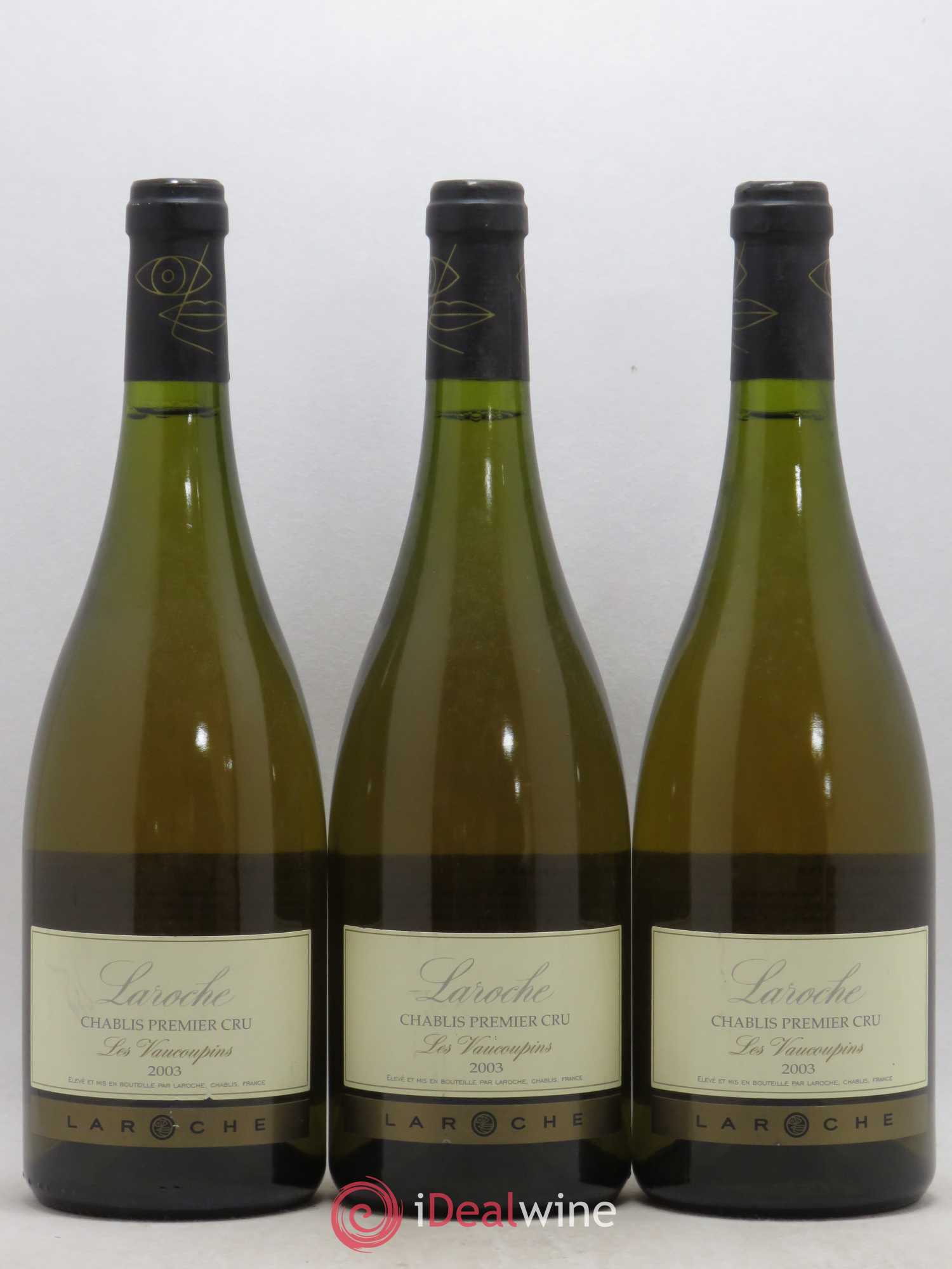 Chablis 1er Cru Vaucoupins Domaine Laroche 2003 - Posten von 3 Flaschen - 0