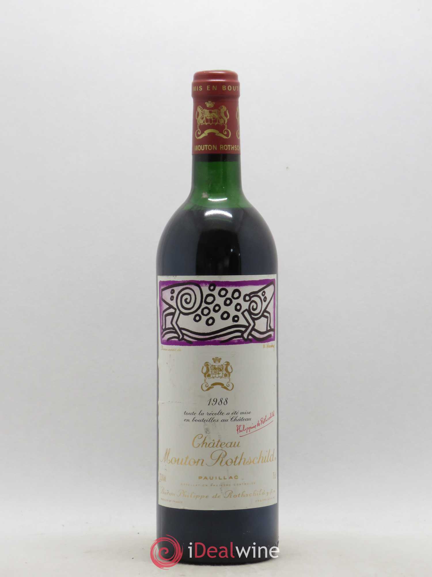 Château Mouton Rothschild 1er Grand Cru Classé 1988 - Lot de 1 bouteille - 0