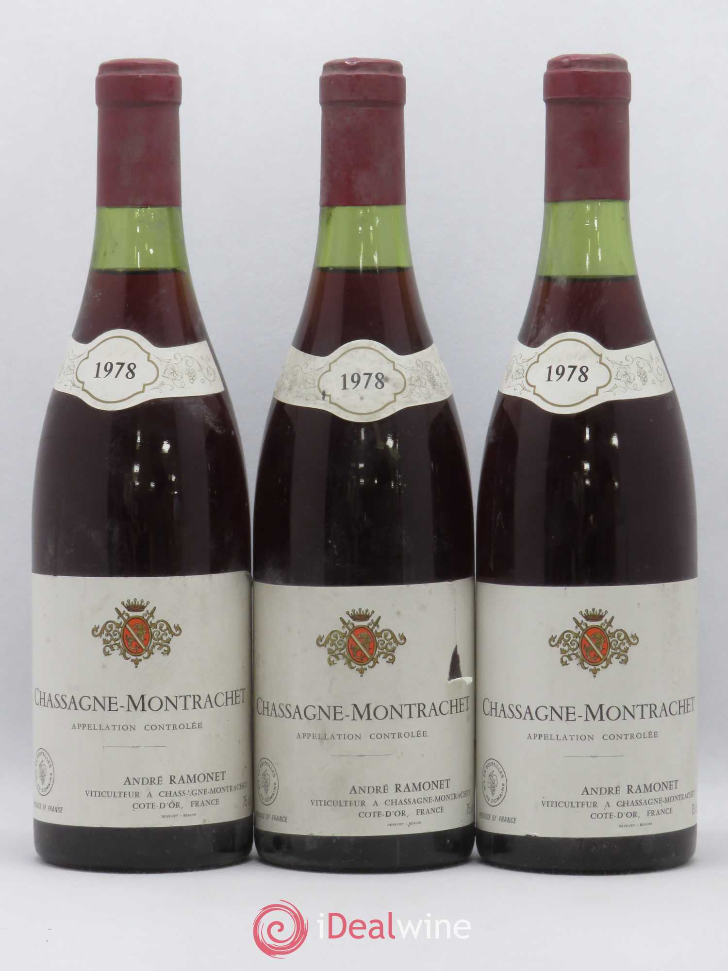 Chassagne-Montrachet Ramonet (Domaine) 1978 - Lot de 3 bouteilles - 0