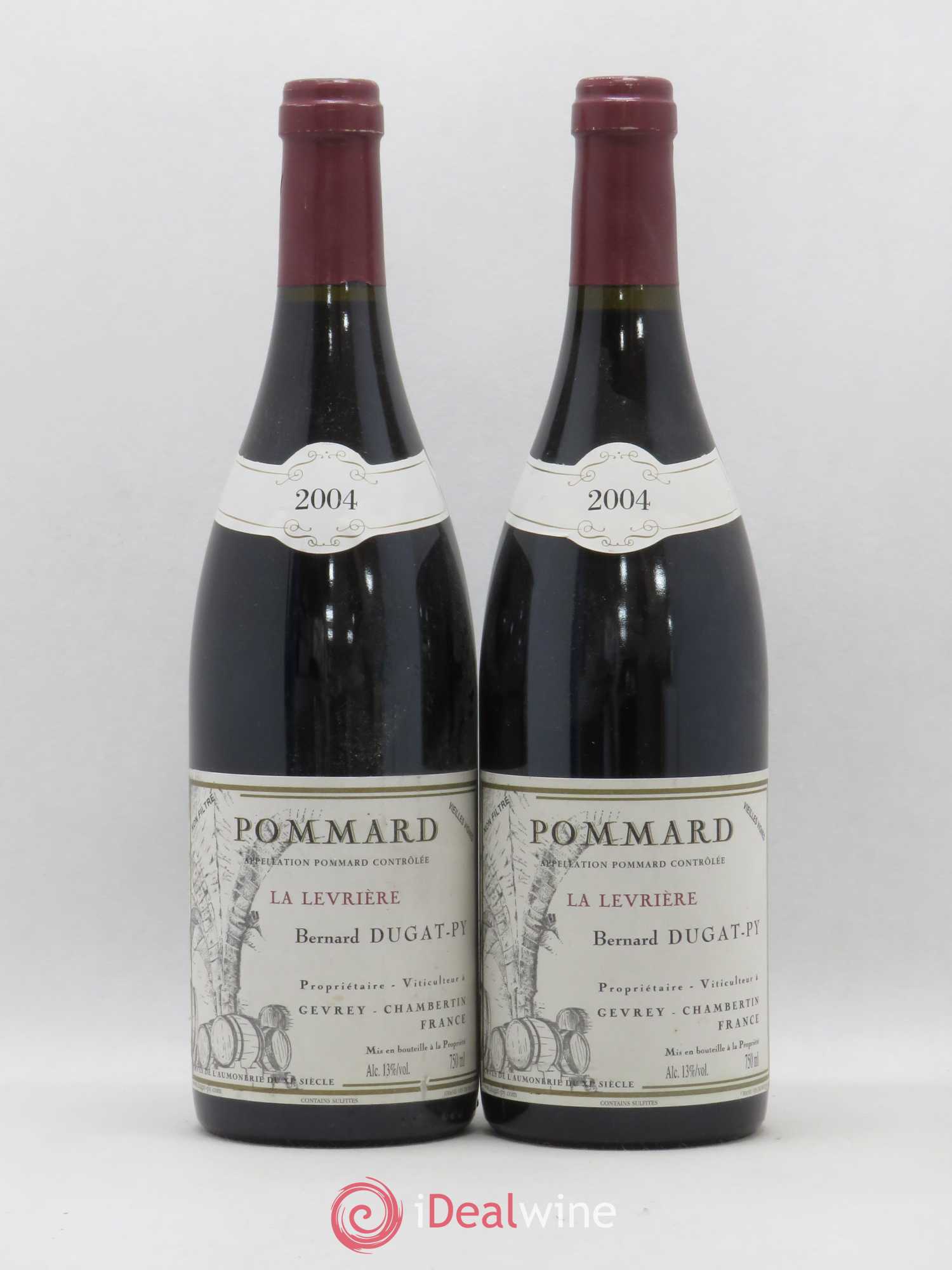 Pommard La Levrière Vieilles Vignes Dugat-Py 2004 - Lot de 2 bouteilles - 0
