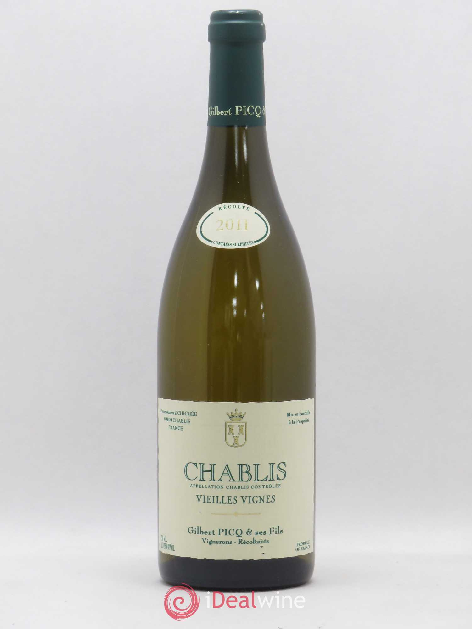 Chablis Vieilles Vignes Domaine Gilbert Picq et Fils 2011 - Posten von 1 Flasche - 0
