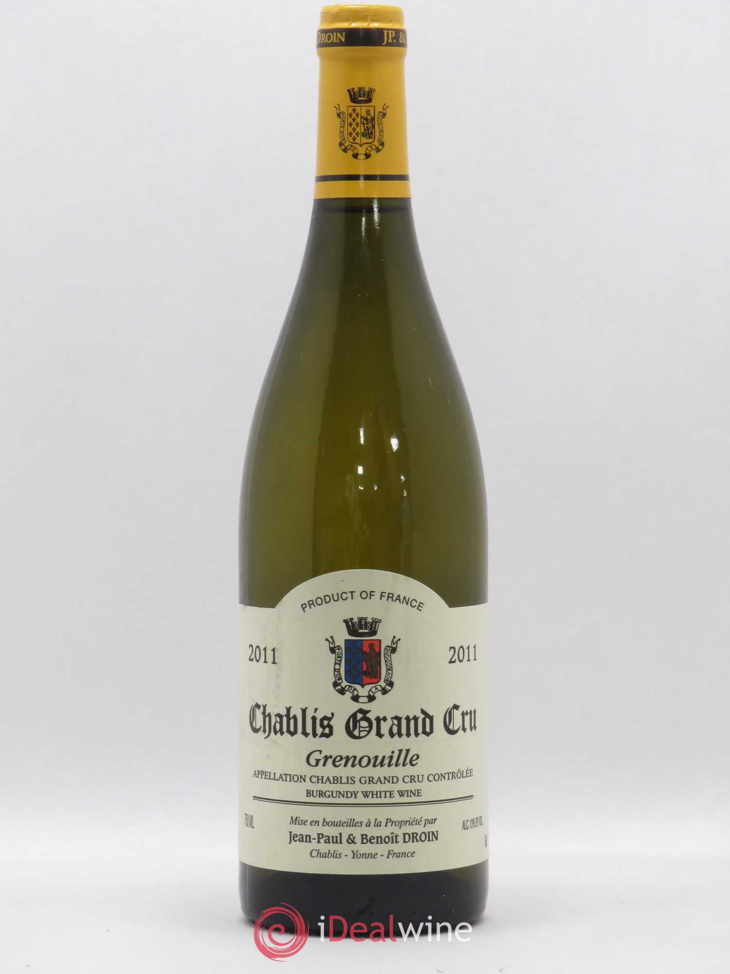 Chablis Grand Cru Grenouilles Jean-Paul & Benoît Droin (Domaine) 2011 - Lot de 1 bouteille - 0