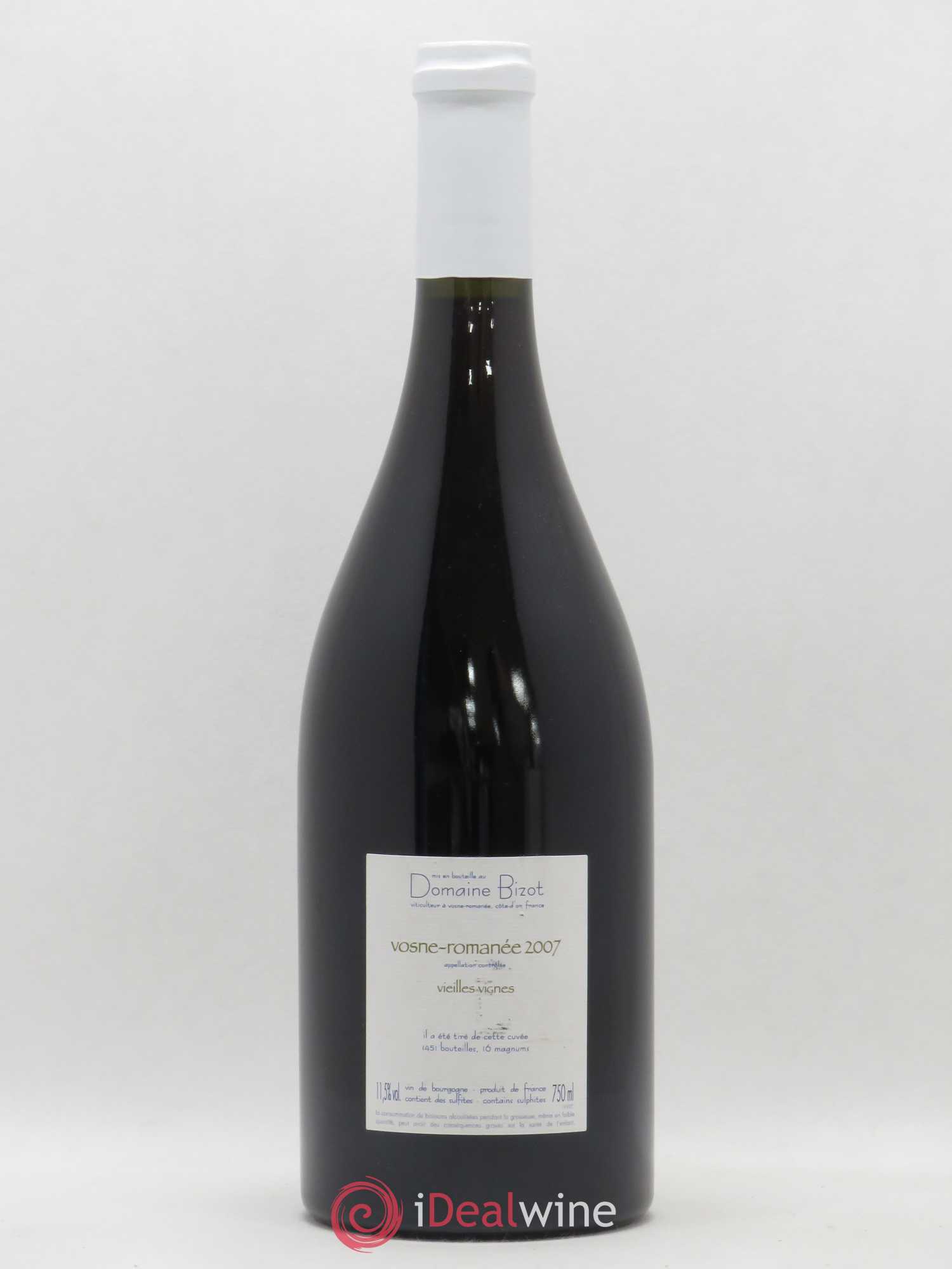 Vosne-Romanée Vieilles Vignes Bizot (Domaine) 2007 - Lot de 1 bouteille - 1