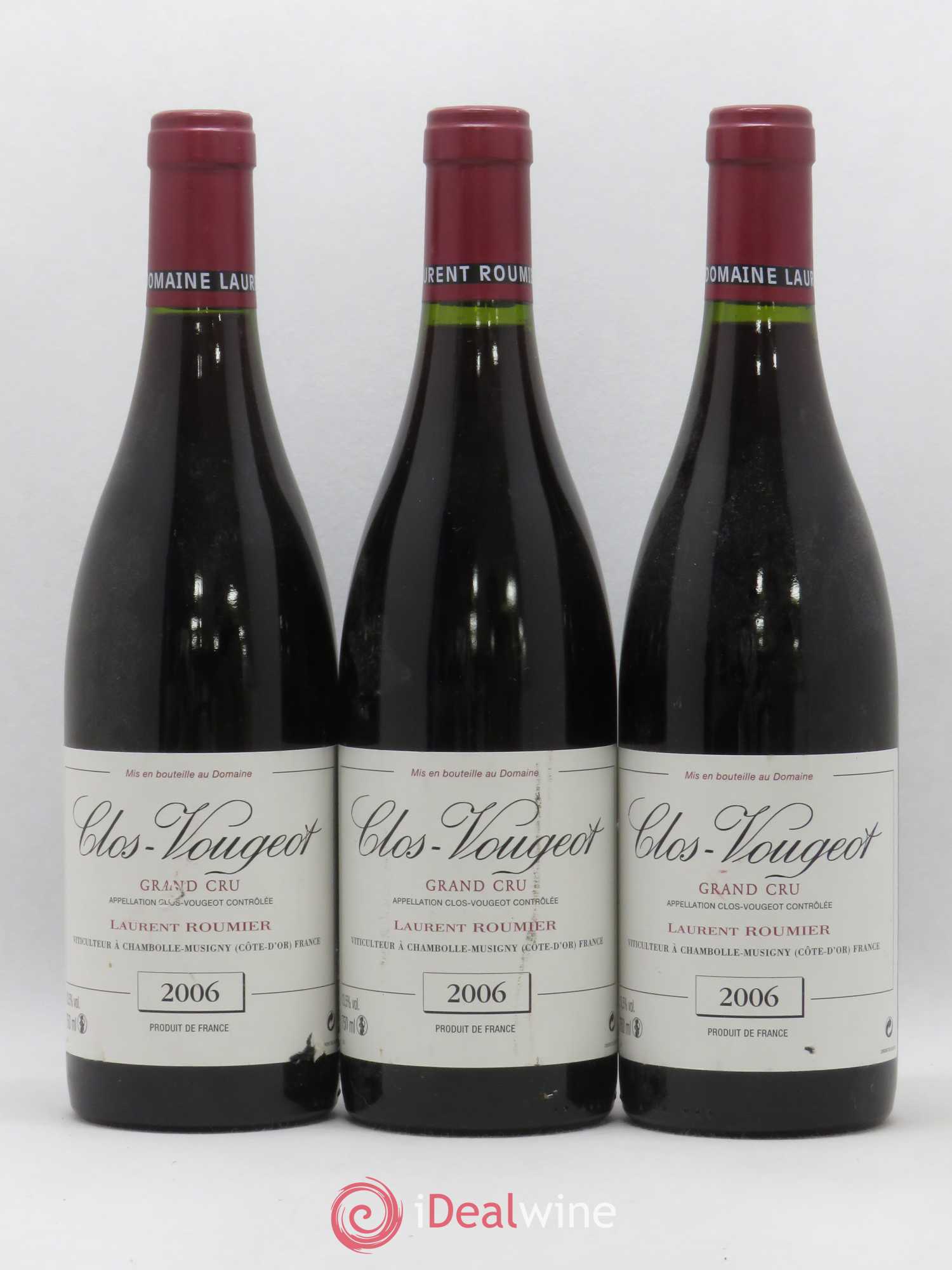 Clos de Vougeot Grand Cru Laurent Roumier 2006 - Lot de 3 bouteilles - 0
