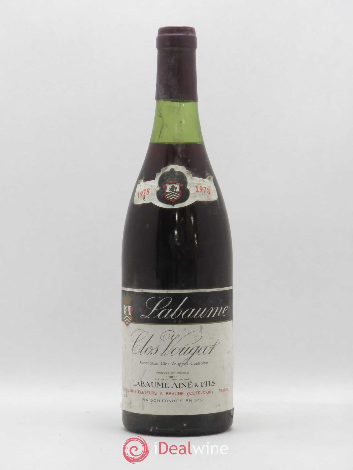 Clos de Vougeot Grand Cru Maison Labaume Aîné et Fils 1978 - Posten von 1 Flasche - 0