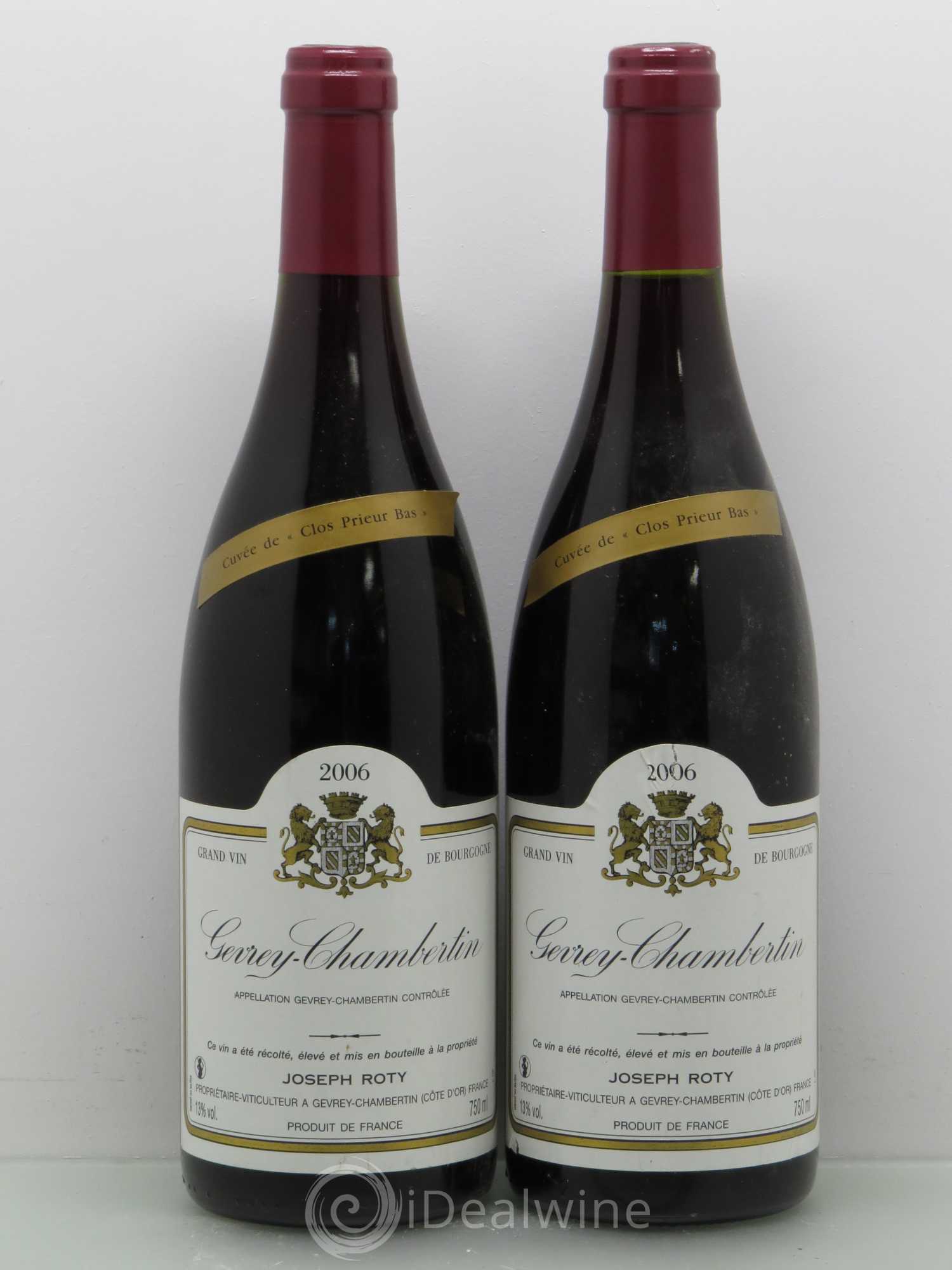 Gevrey-Chambertin Joseph Roty (Domaine) Cuvée De Clos Prieur Bas 2006 - Posten von 2 Flaschen - 0