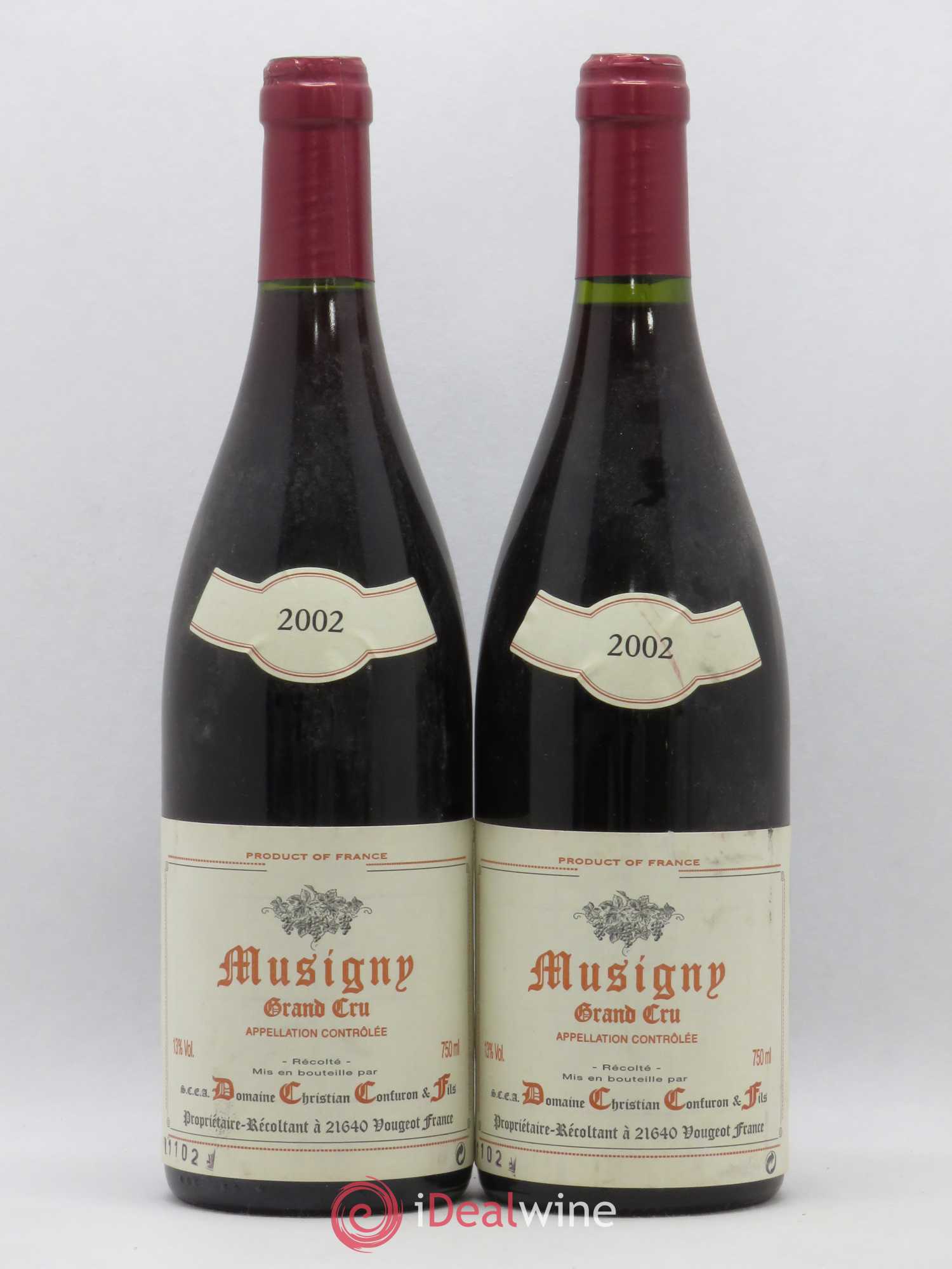 Musigny Grand Cru Christian Confuron 2002 - Lot de 2 bouteilles - 0