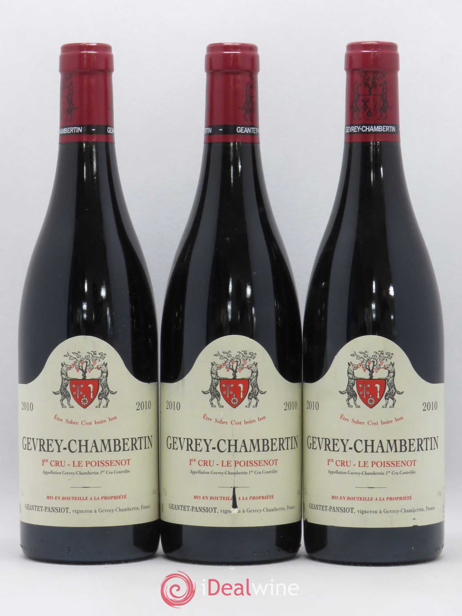 Gevrey-Chambertin 1er Cru Le Poissenot Geantet-Pansiot 2010 - Lot de 3 bouteilles - 0
