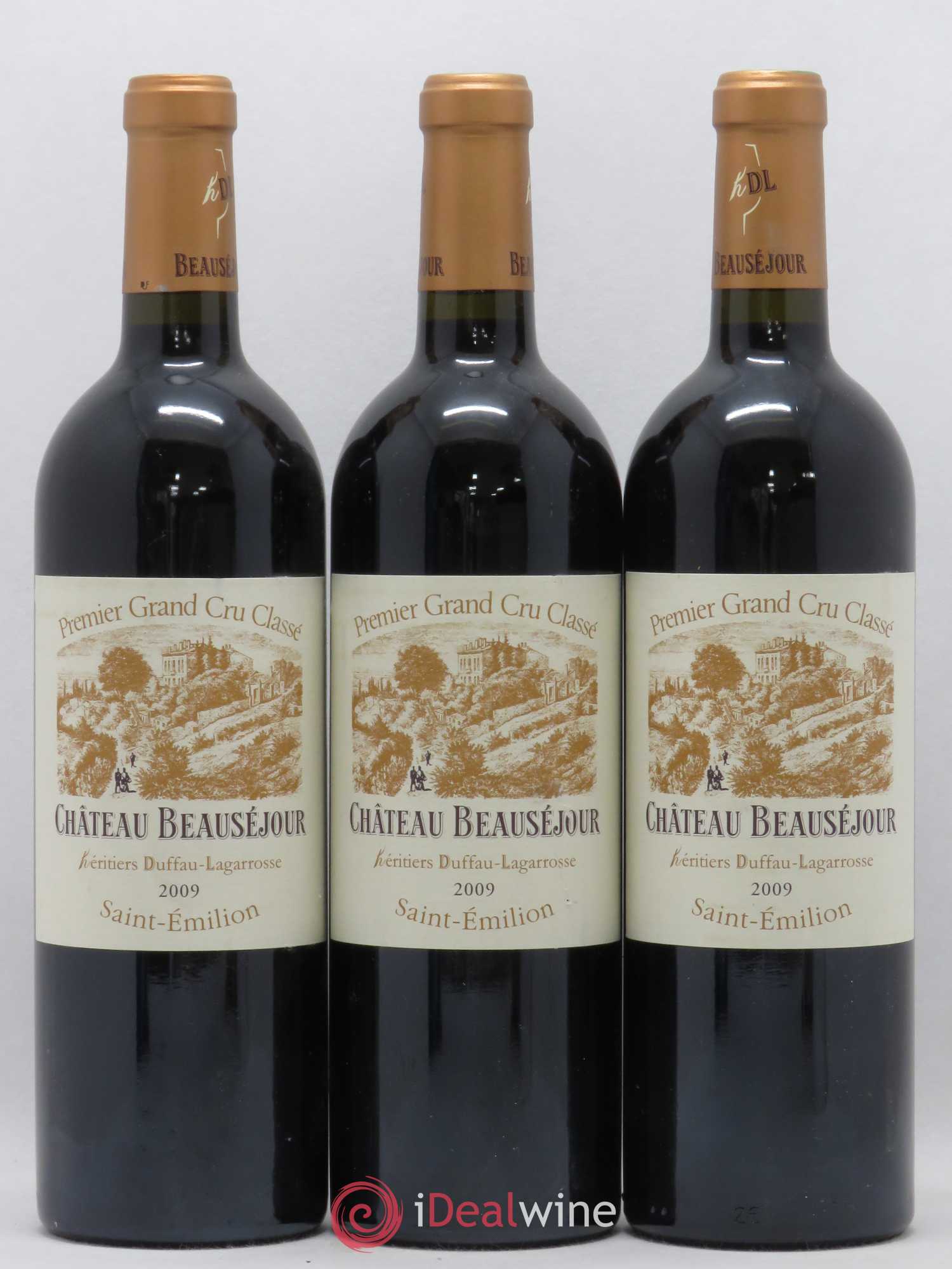 Château Beauséjour (Duffau-Lagarrosse) 1er Grand Cru Classé B 2009 - Lot de 3 bouteilles - 0