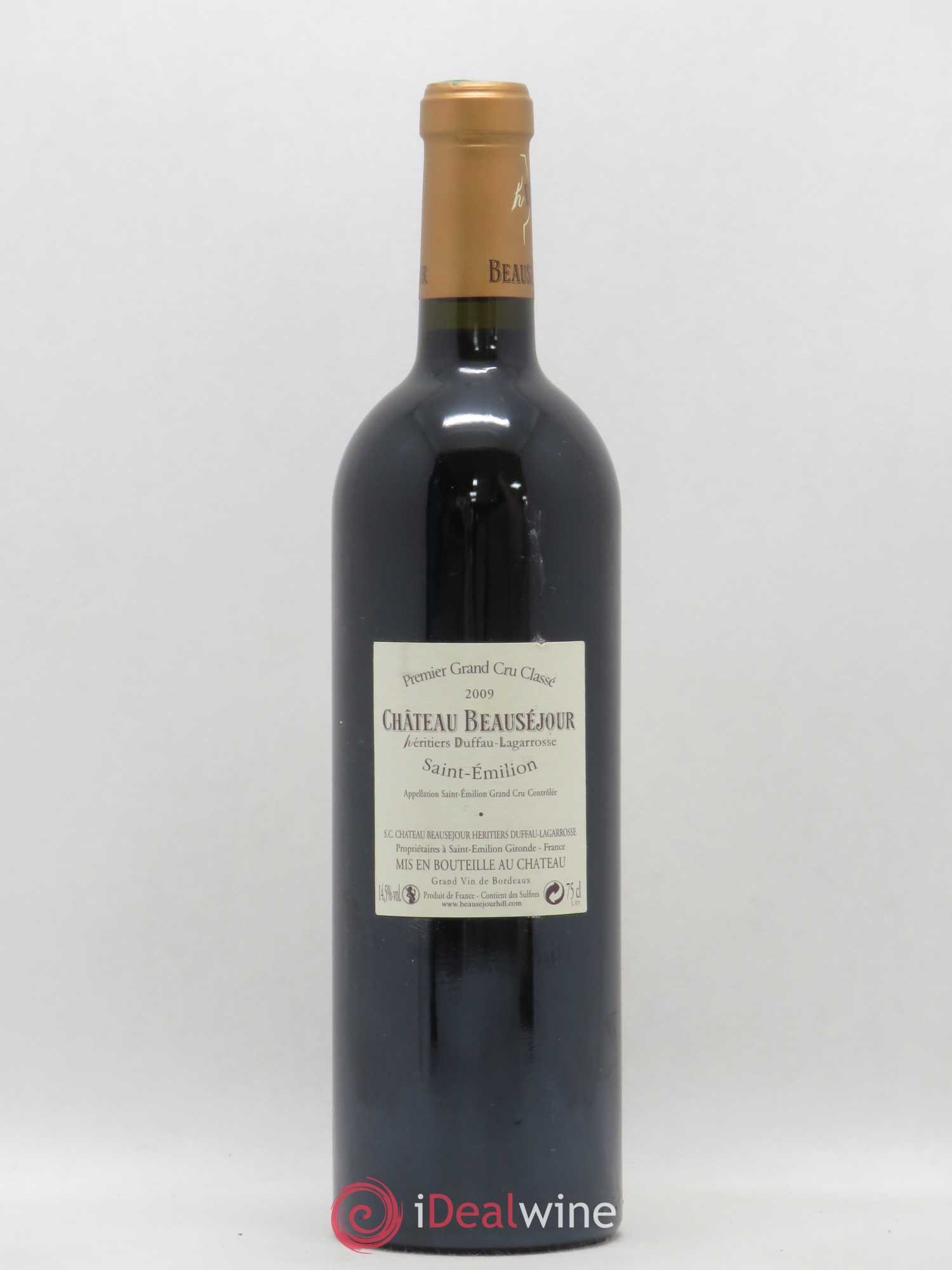 Château Beauséjour (Duffau-Lagarrosse) 1er Grand Cru Classé B 2009 - Lot de 1 bouteille - 1