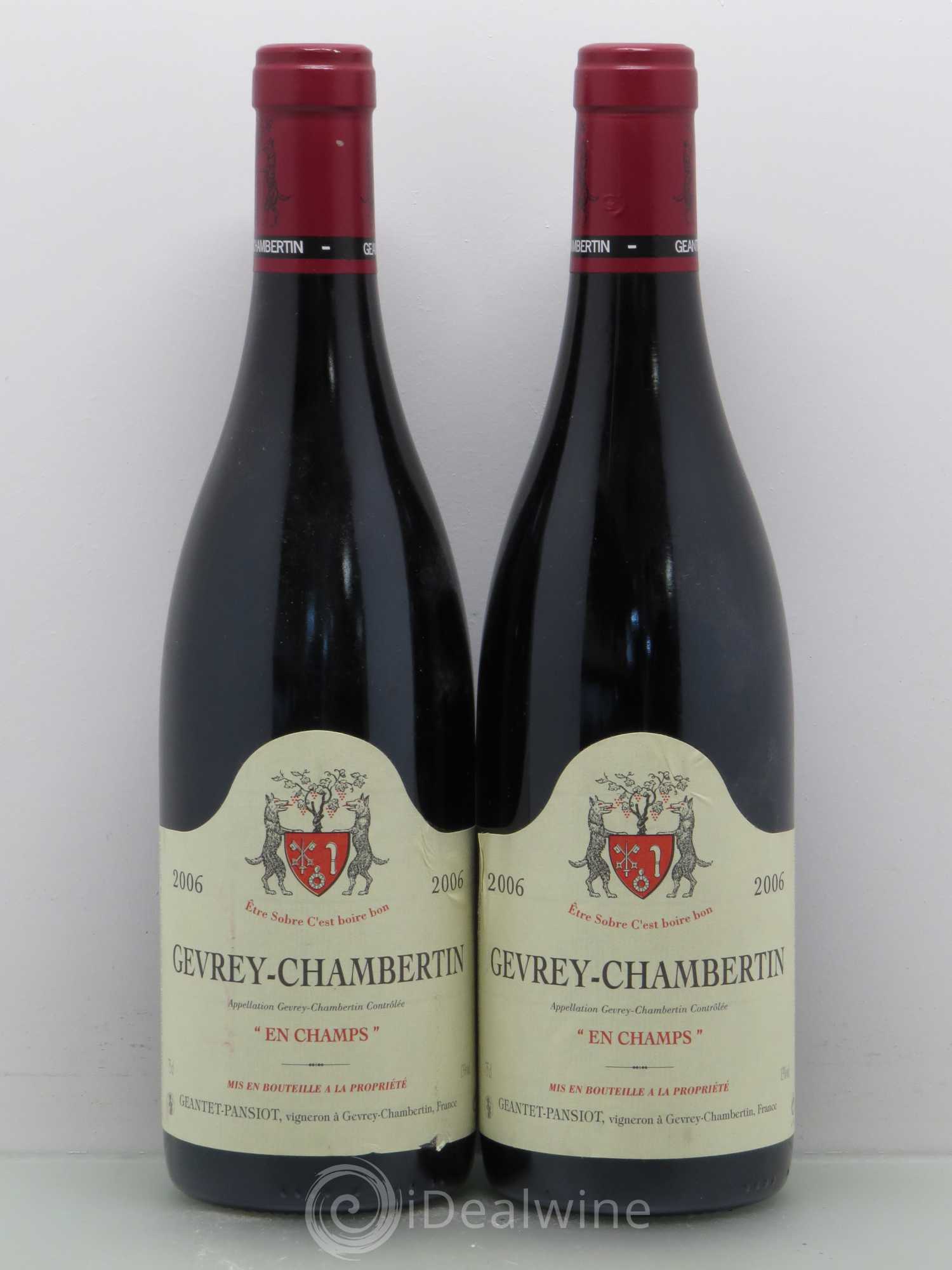 Gevrey-Chambertin En Champs Geantet-Pansiot 2006 - Lot de 2 bouteilles - 0