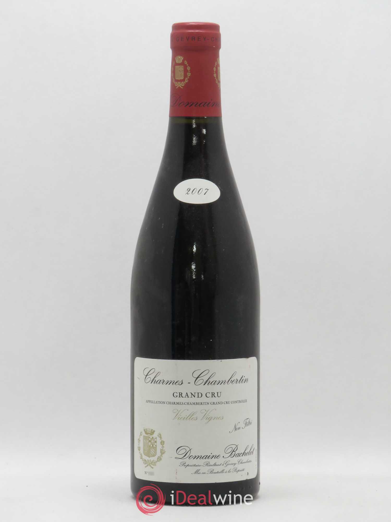 Charmes-Chambertin Grand Cru Vieilles Vignes Denis Bachelet (Domaine) 2007 - Lot de 1 bouteille - 0
