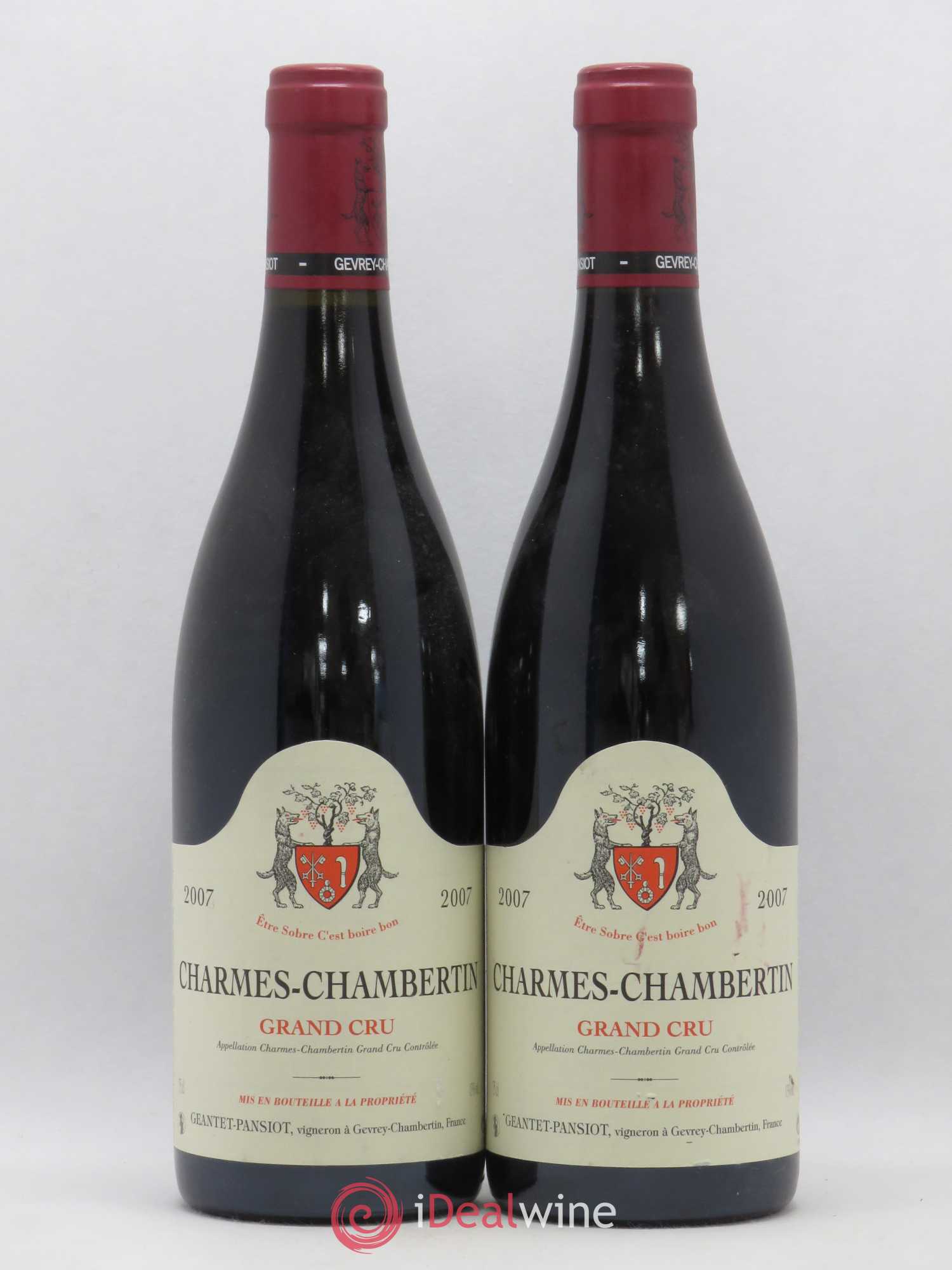 Charmes-Chambertin Grand Cru Geantet-Pansiot 2007 - Lot de 2 bouteilles - 0