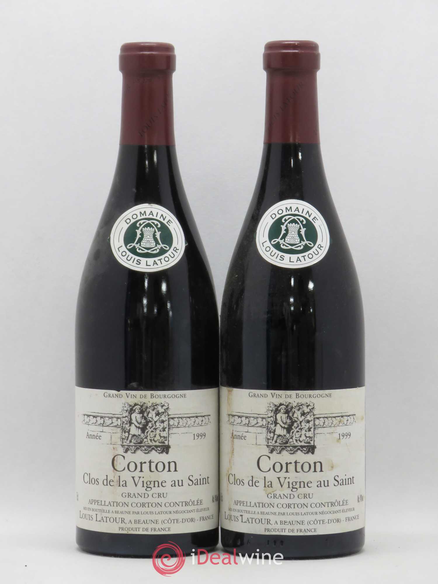 Corton Grand Cru Clos de la vigne au Saint Louis Latour 1999 - Lot de 2 bouteilles - 0