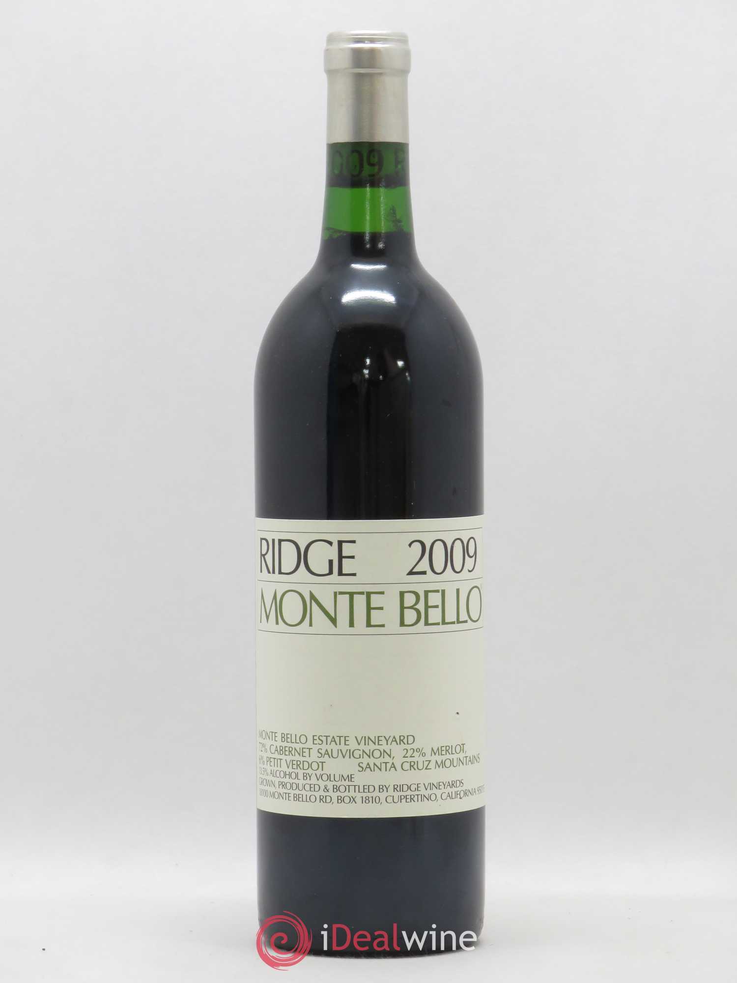 USA Santa Cruz Mountains Ridge Monte Bello Esta Vineyard 2009 - Posten von 1 Flasche - 0