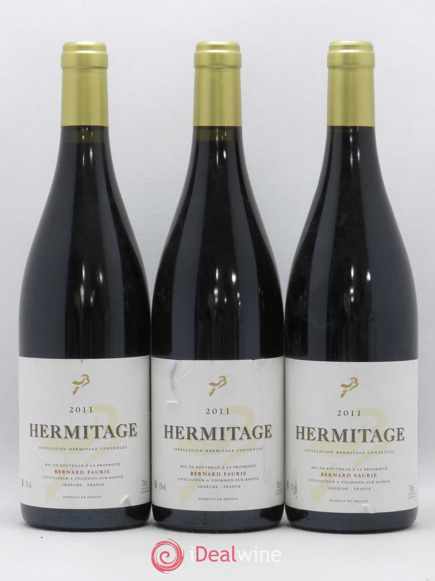 Hermitage Bessards Méal (capsule dorée) Bernard Faurie 2011 - Lot de 3 bouteilles - 0
