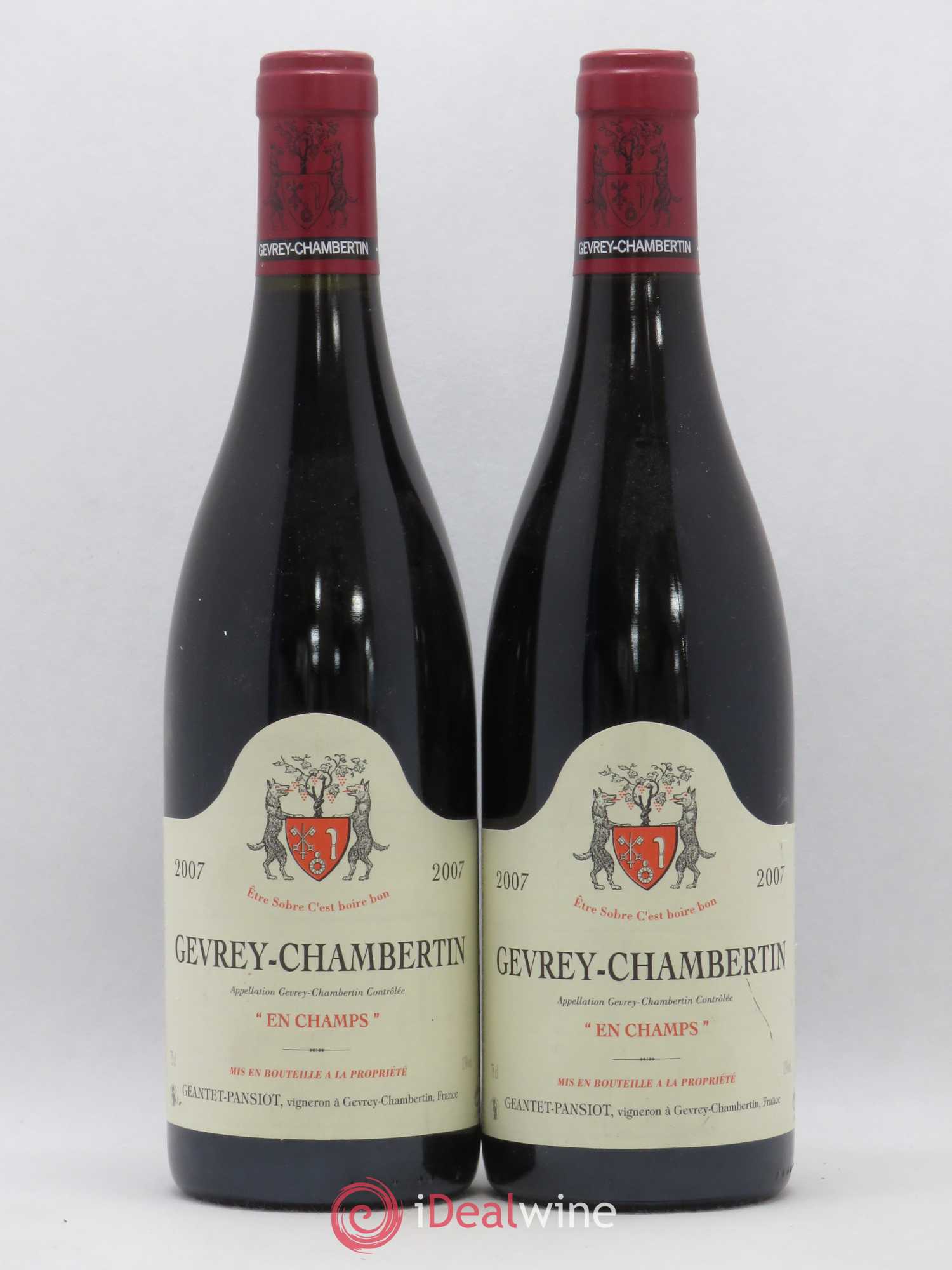 Gevrey-Chambertin En Champs Geantet-Pansiot (sans prix de réserve) 2007 - Lot de 2 bouteilles - 0