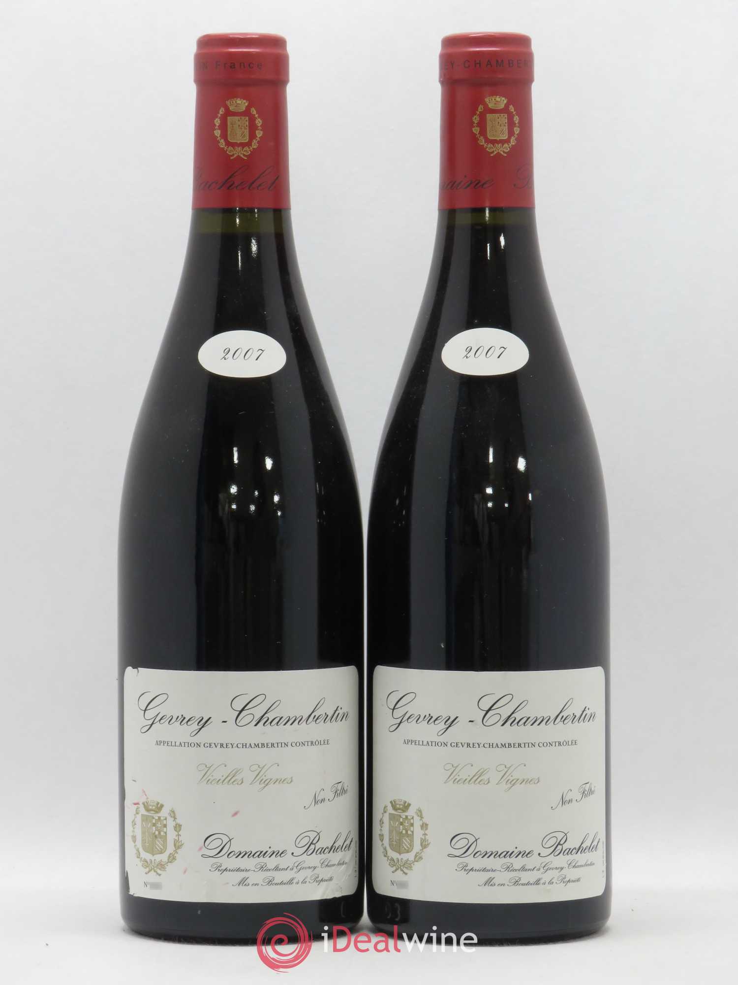 Gevrey-Chambertin Vieilles Vignes Denis Bachelet (Domaine) 2007 - Lot de 2 bouteilles - 0