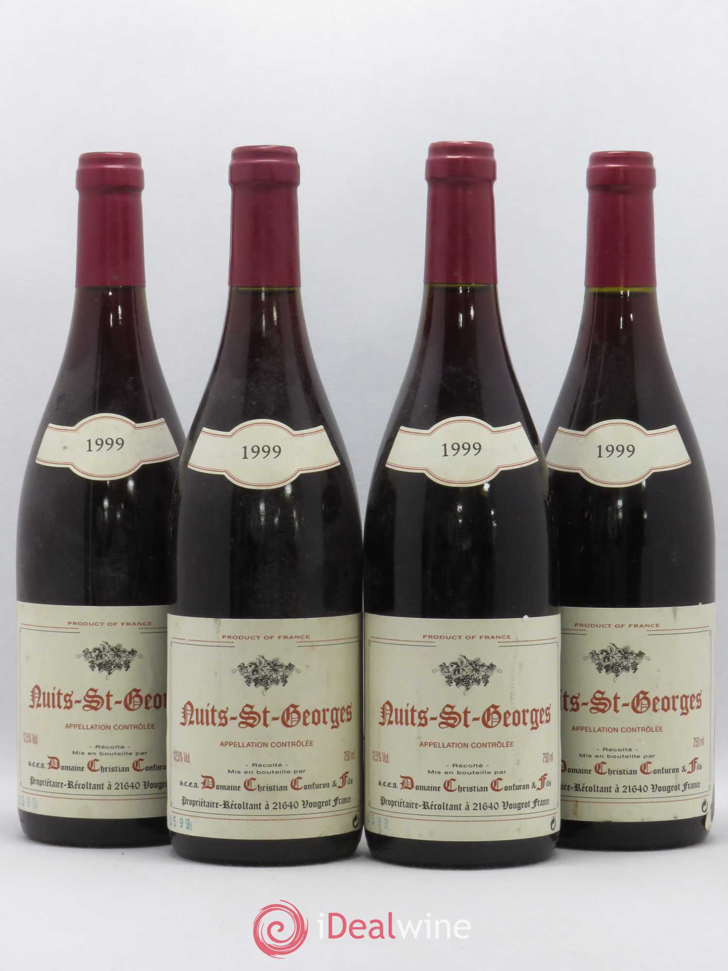 Nuits-Saint-Georges 1er Cru Domaine Christian Confuron 1999 - Lot de 4 bouteilles - 0