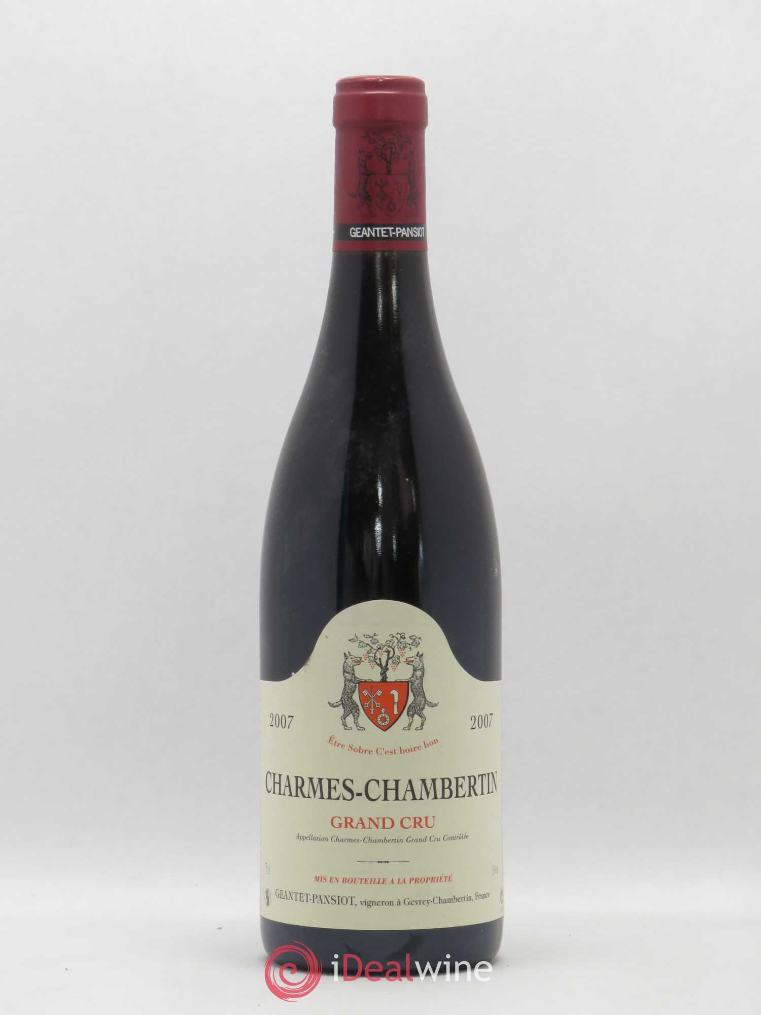 Charmes-Chambertin Grand Cru Geantet-Pansiot 2007 - Lot de 1 bouteille - 0