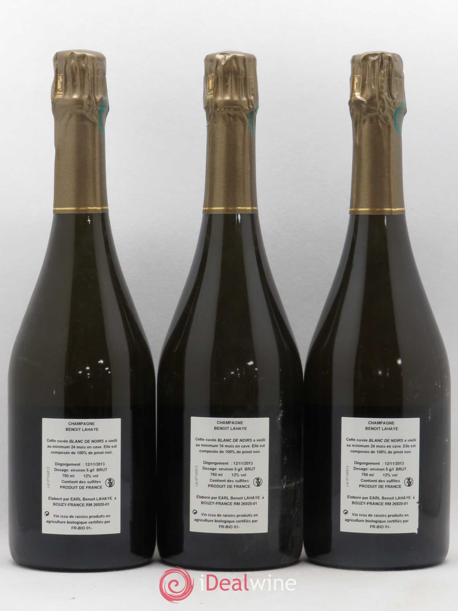 Champagne Blanc de Noirs Benoit Lahaye - Lot de 3 bouteilles - 1