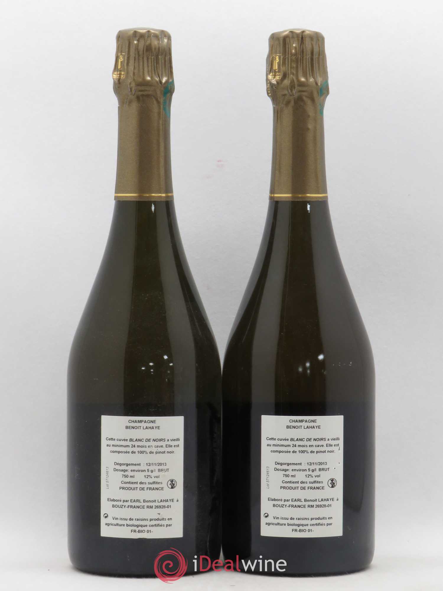 Champagne Blanc de Noirs Benoit Lahaye - Lot de 2 bouteilles - 1