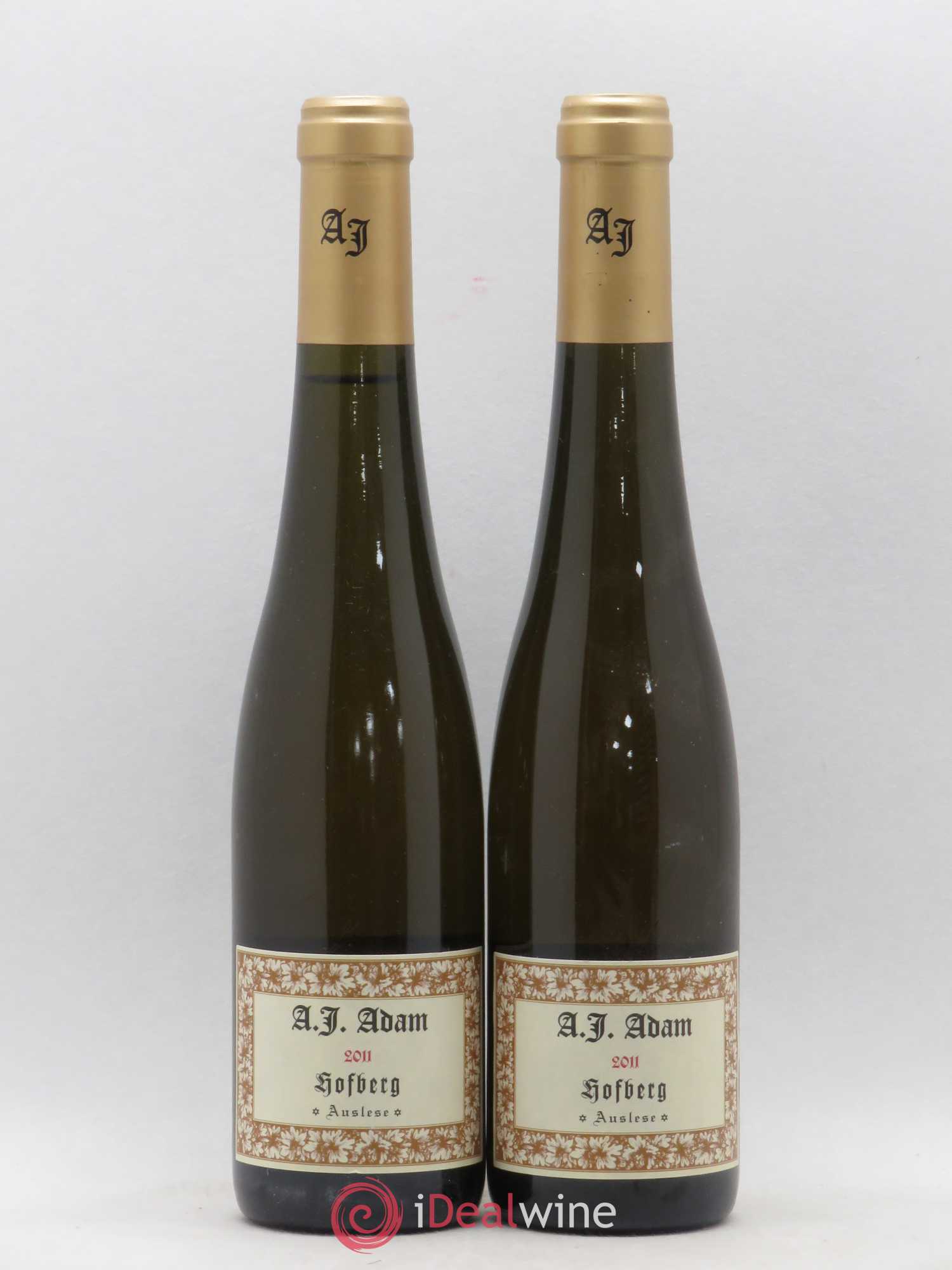 Riesling Auslese Dhroner Hofberg Weingut A. J. Adam 2011 - Posten von 2 Demi-Flaschen - 0