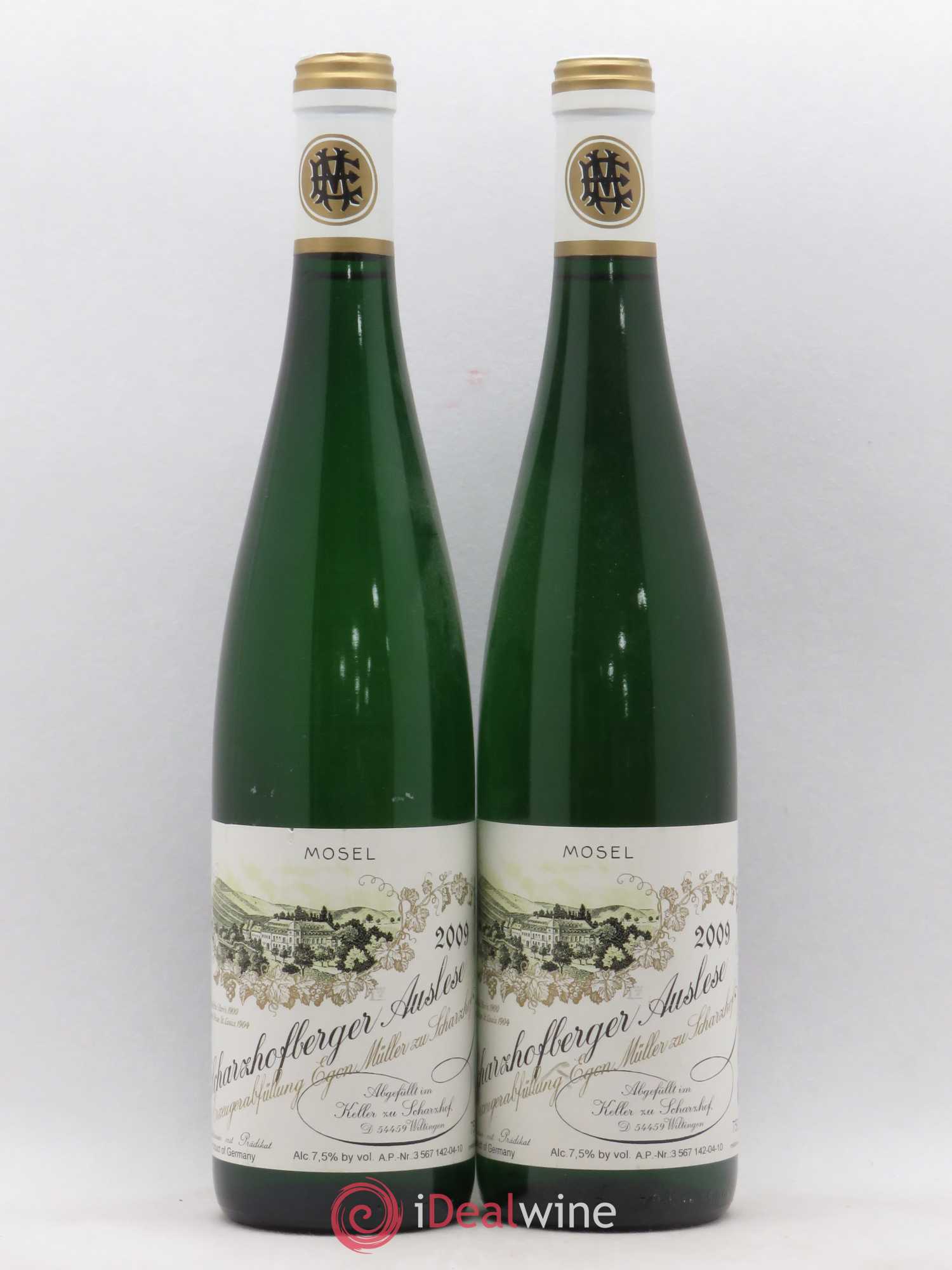 Riesling Scharzhofberger Auslese Egon Muller 2009 - Lotto di 2 bottiglie - 0