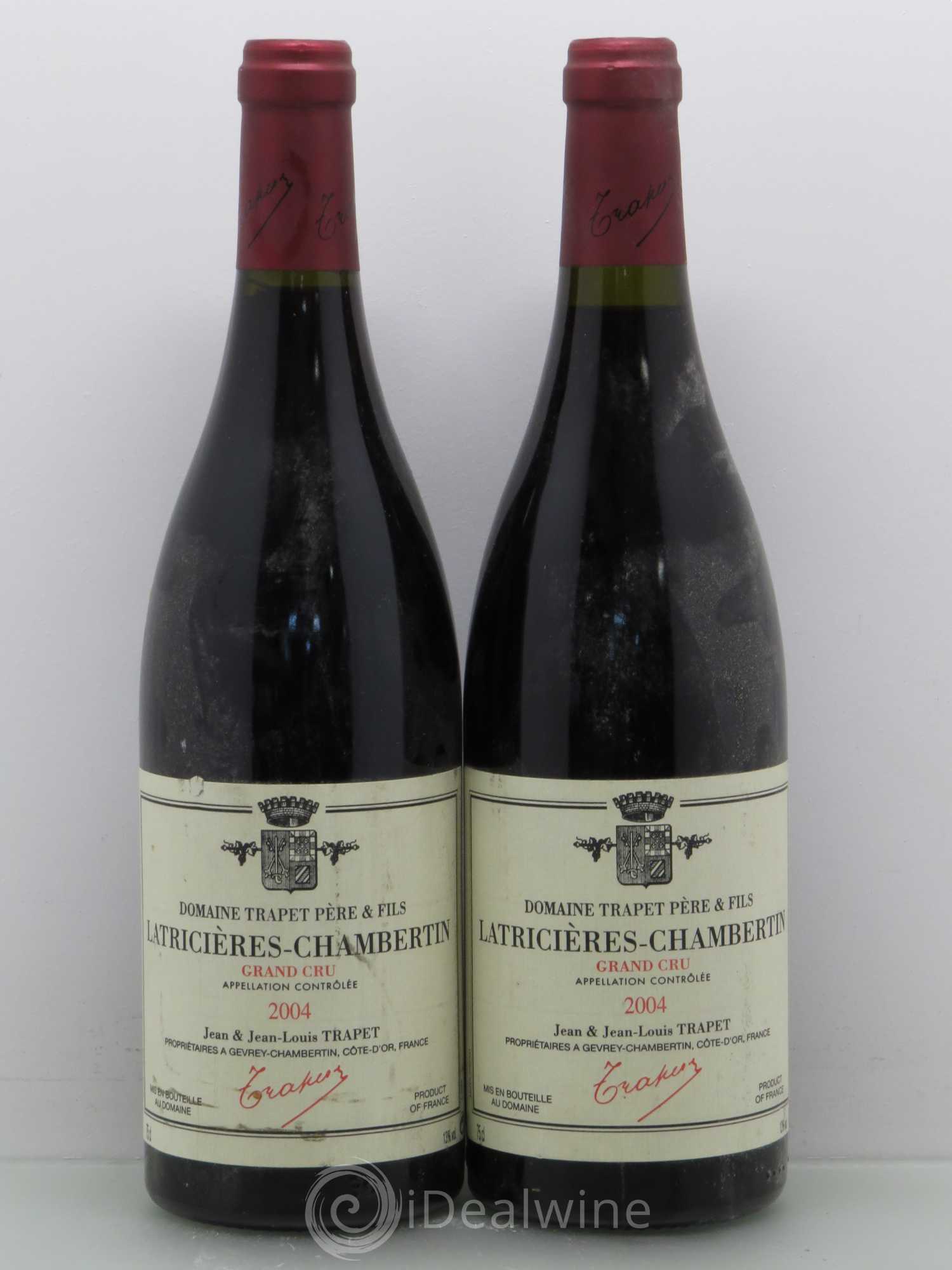 Latricières-Chambertin Grand Cru Domaine Trapet 2004 - Lot de 2 bouteilles - 0