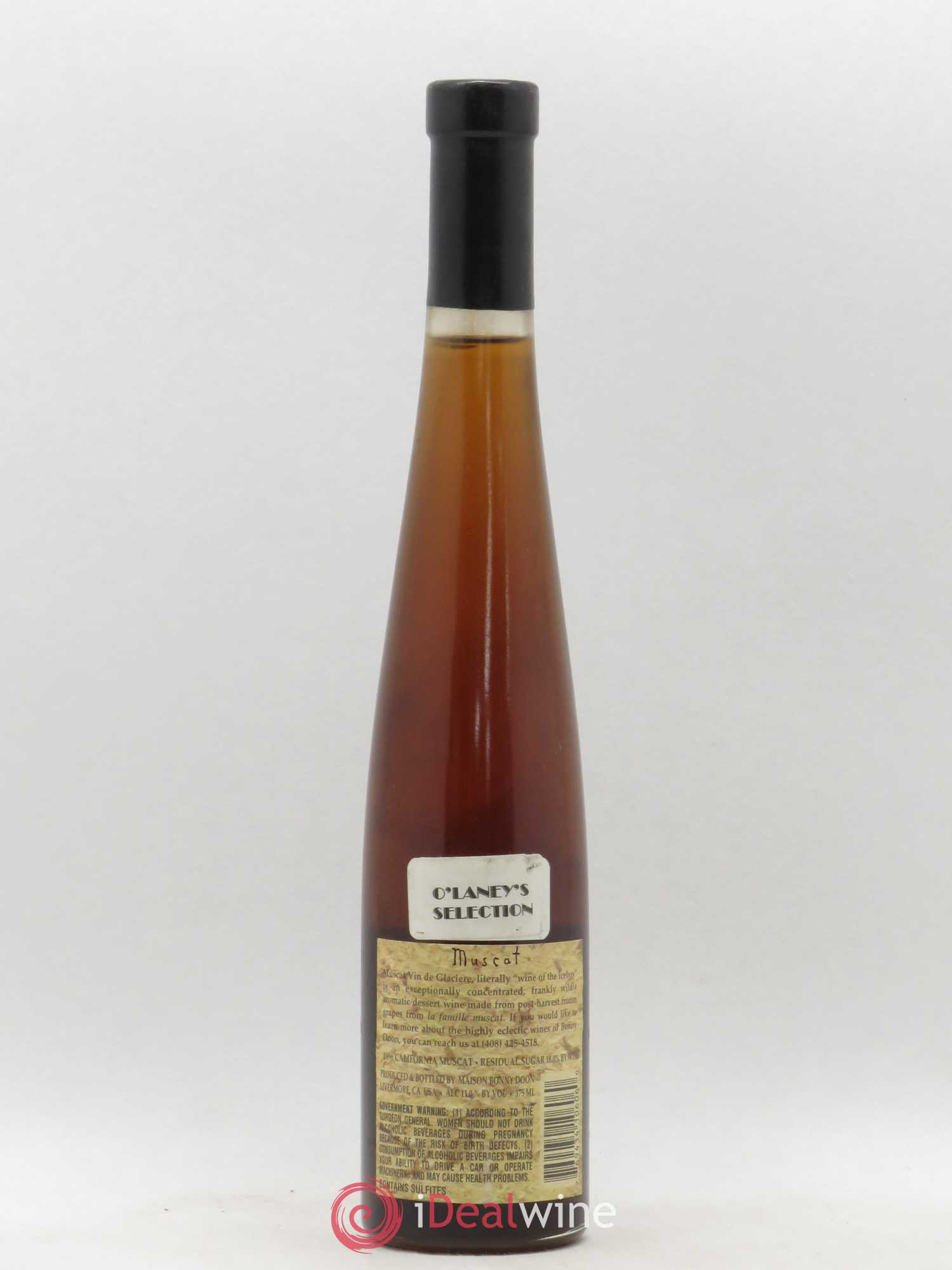 USA Muscat Vin de Glaciere O'Lanneys Selection Bonny Doon Vineyard - Posten von 1 Demi-Flasche - 1