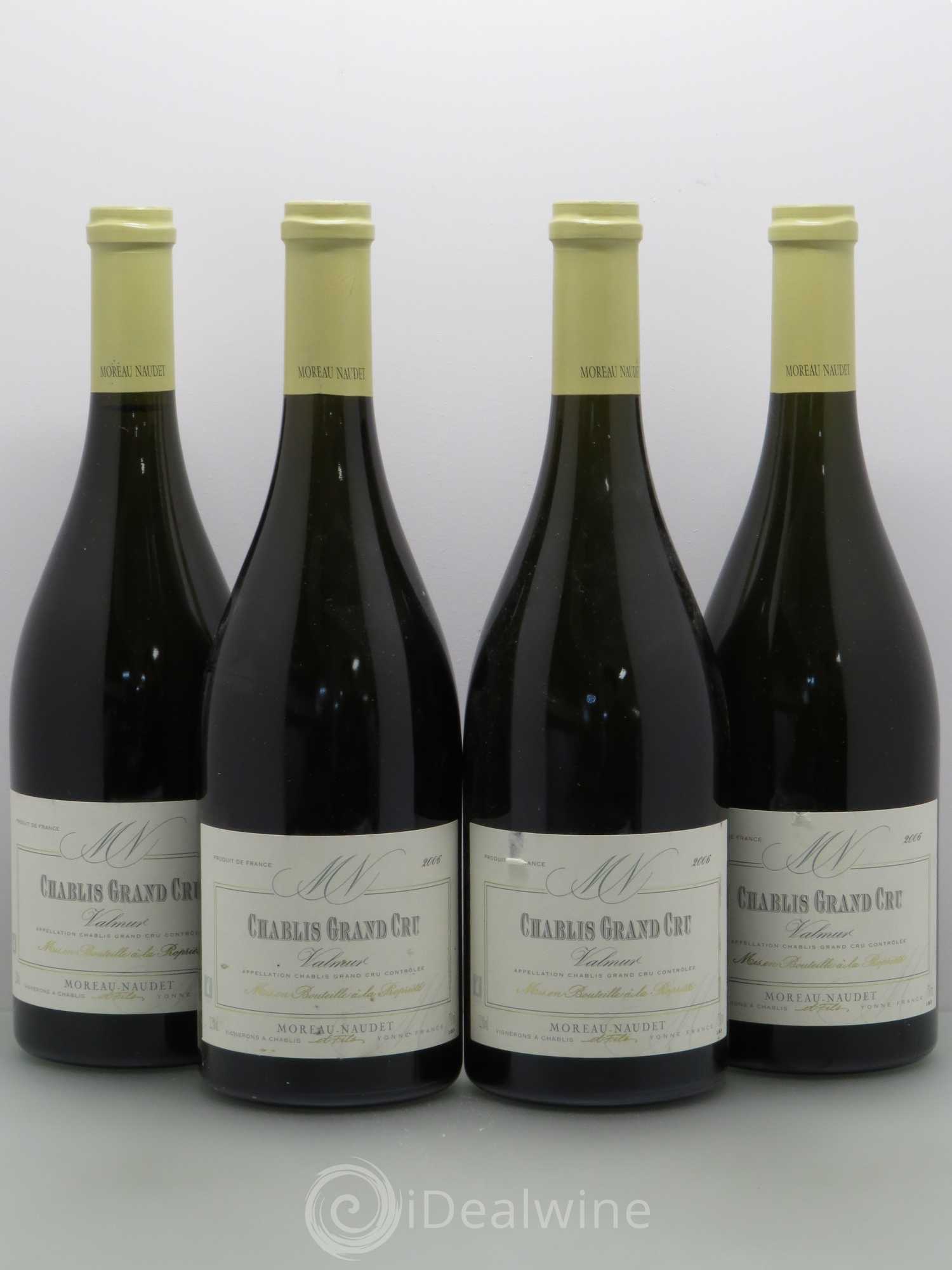 Chablis Grand Cru Valmur Moreau Naudet (sans prix de réserve) 2006 - Posten von 4 Flaschen - 0