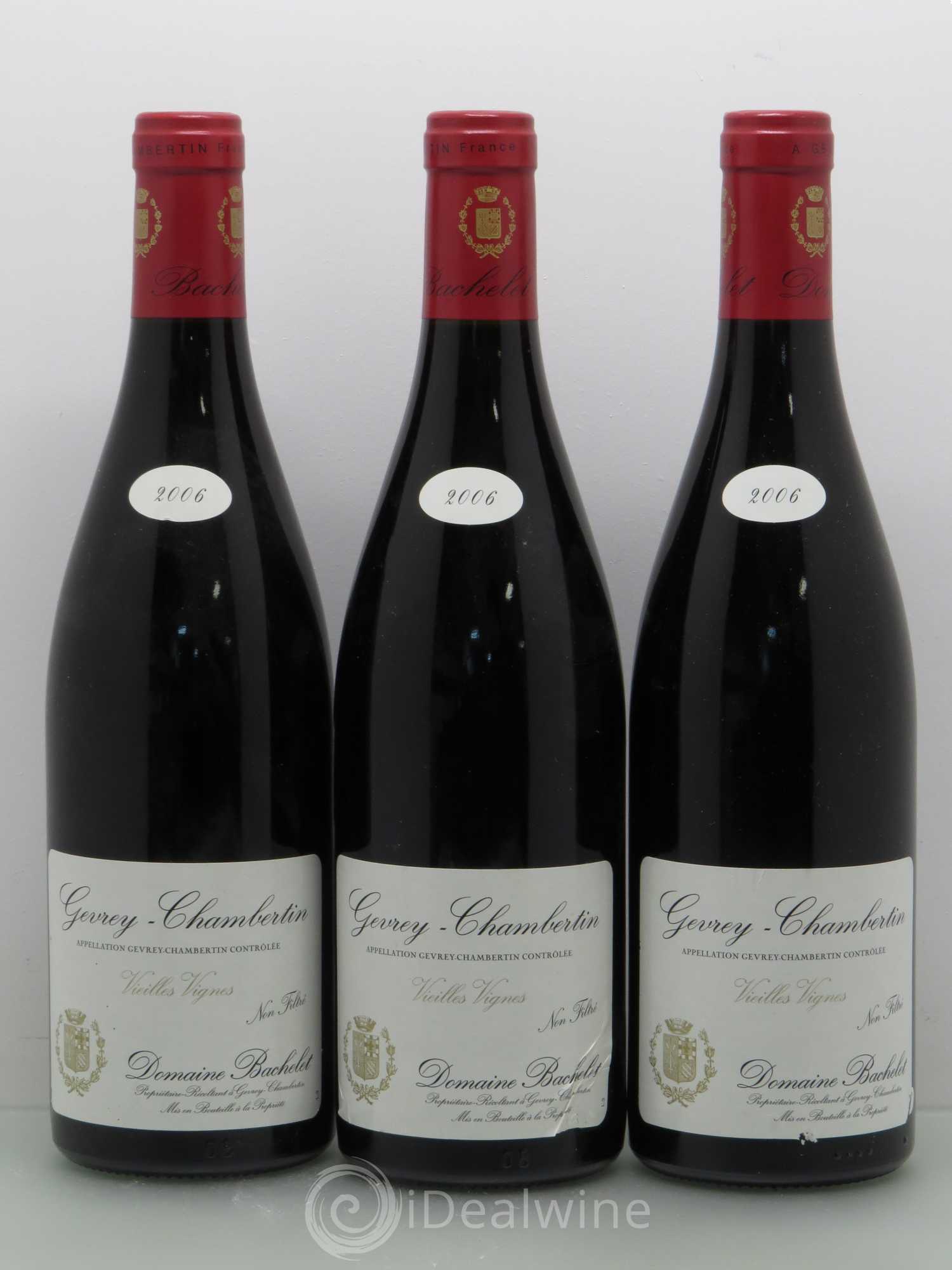 Gevrey-Chambertin Vieilles Vignes Bachelet 2006 - Posten von 3 Flaschen - 0