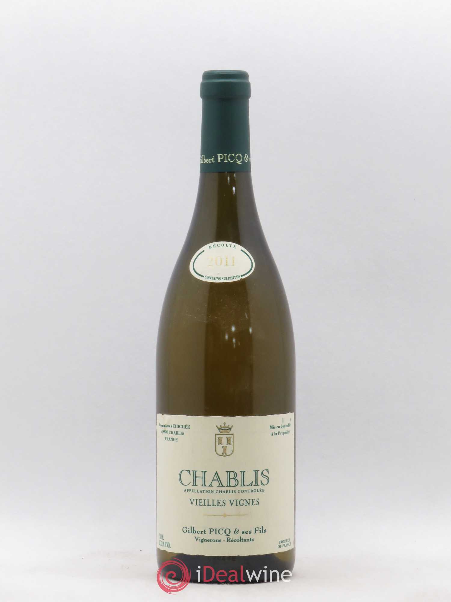 Chablis Vieilles vignes Gilbert Picq et Fils 2011 - Lot de 1 bouteille - 0