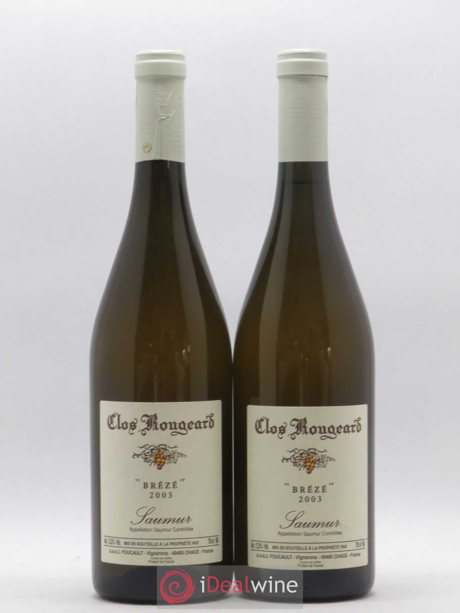 Saumur Brézé Clos Rougeard 2003 - Lot de 2 bouteilles - 0