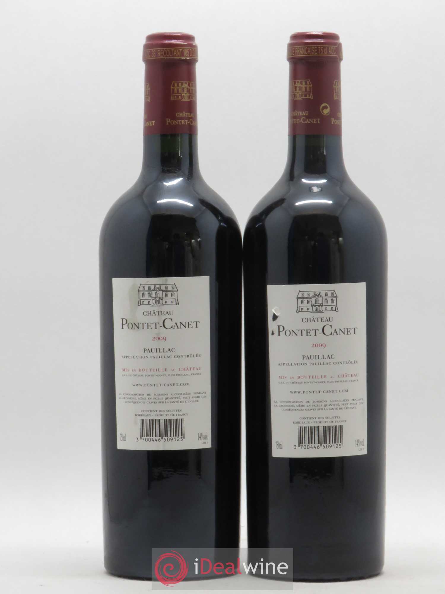 Château Pontet Canet 5ème Grand Cru Classé 2009 - Lot de 2 bouteilles - 1