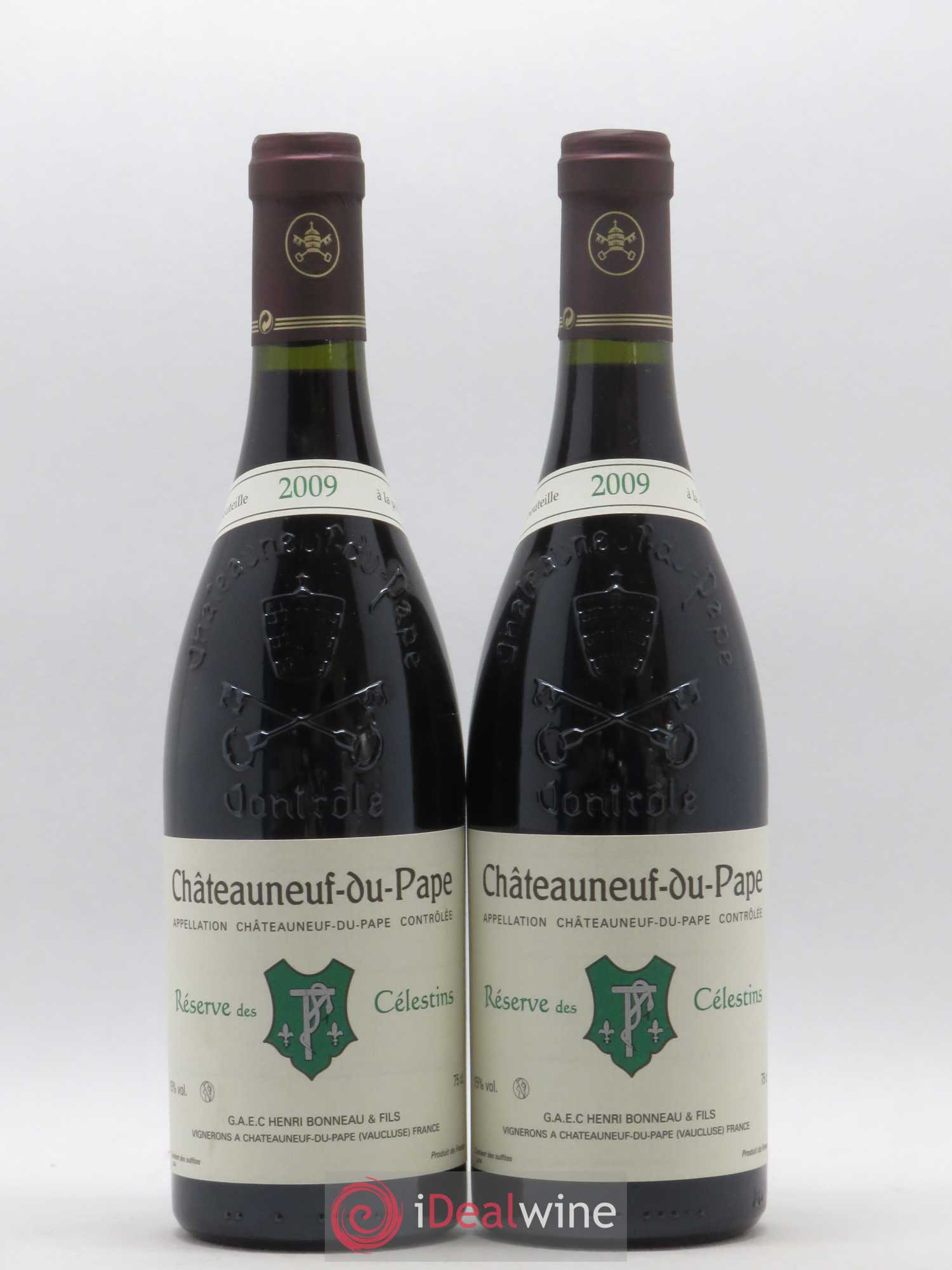 Châteauneuf-du-Pape Réserve des Célestins Henri Bonneau & Fils 2009 - Lot de 2 bouteilles - 0