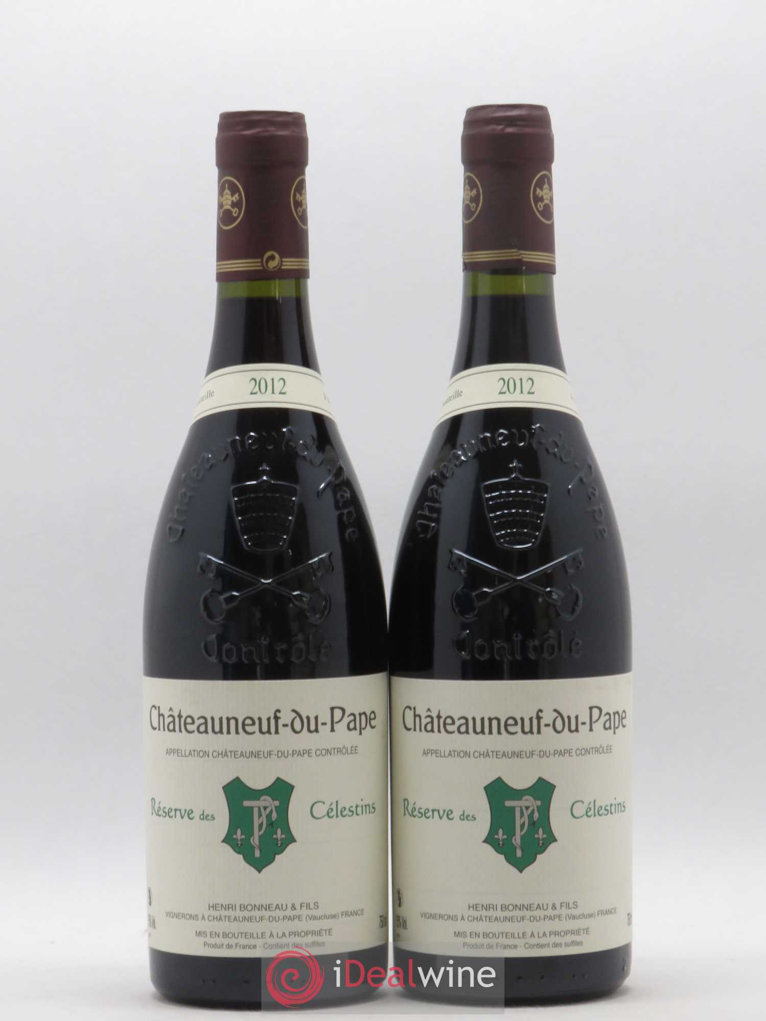 Châteauneuf-du-Pape Réserve des Célestins Henri Bonneau & Fils 2012 - Lot de 2 bouteilles - 0
