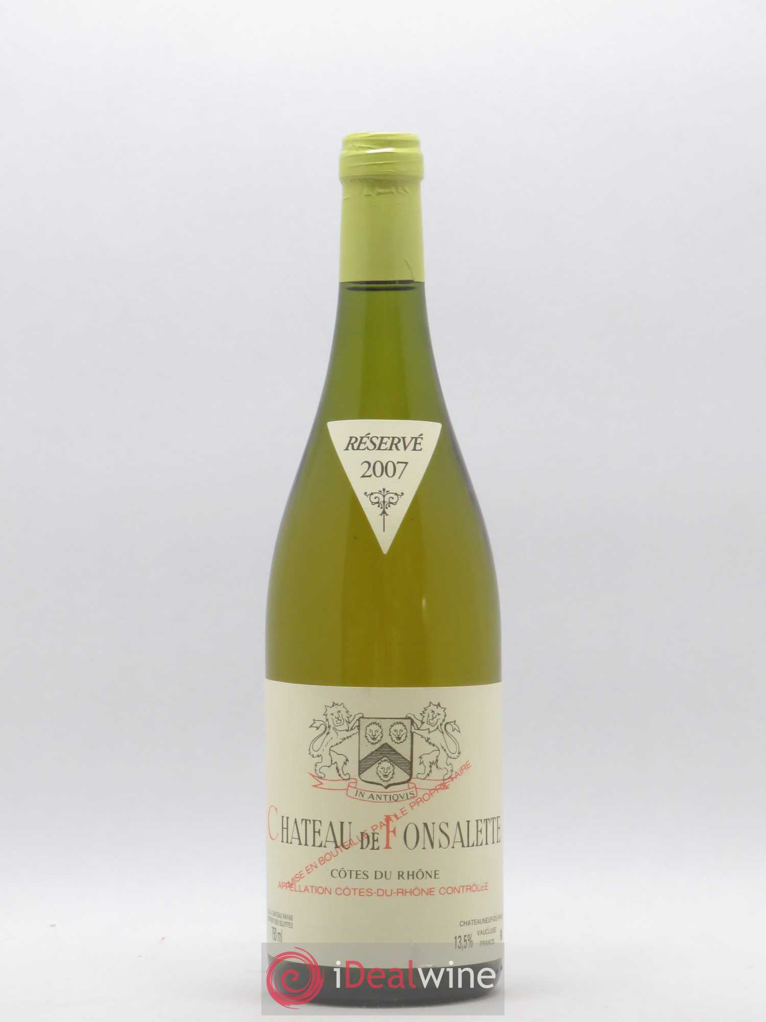 Côtes-du-Rhône Château de Fonsalette Emmanuel Reynaud 2007 - Lot de 1 bouteille - 0