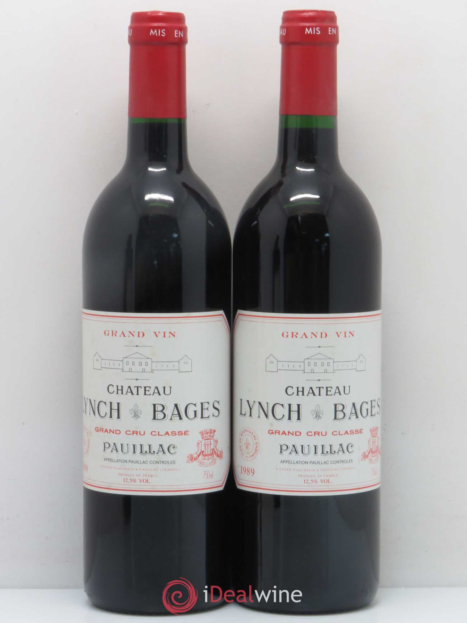 Château Lynch Bages 5ème Grand Cru Classé 1989 - Lot de 2 bouteilles - 0