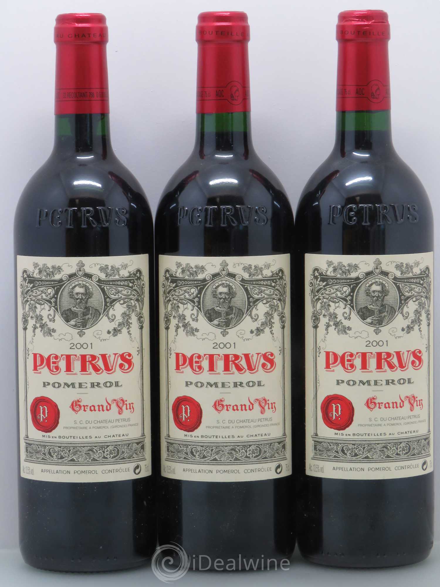 Petrus 2001 - Lot de 3 bouteilles - 0